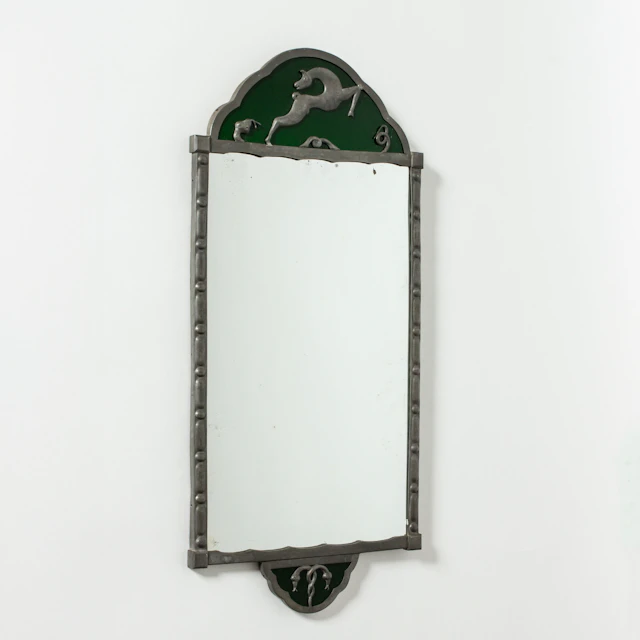Swedish Grace Pewter Wall Mirror