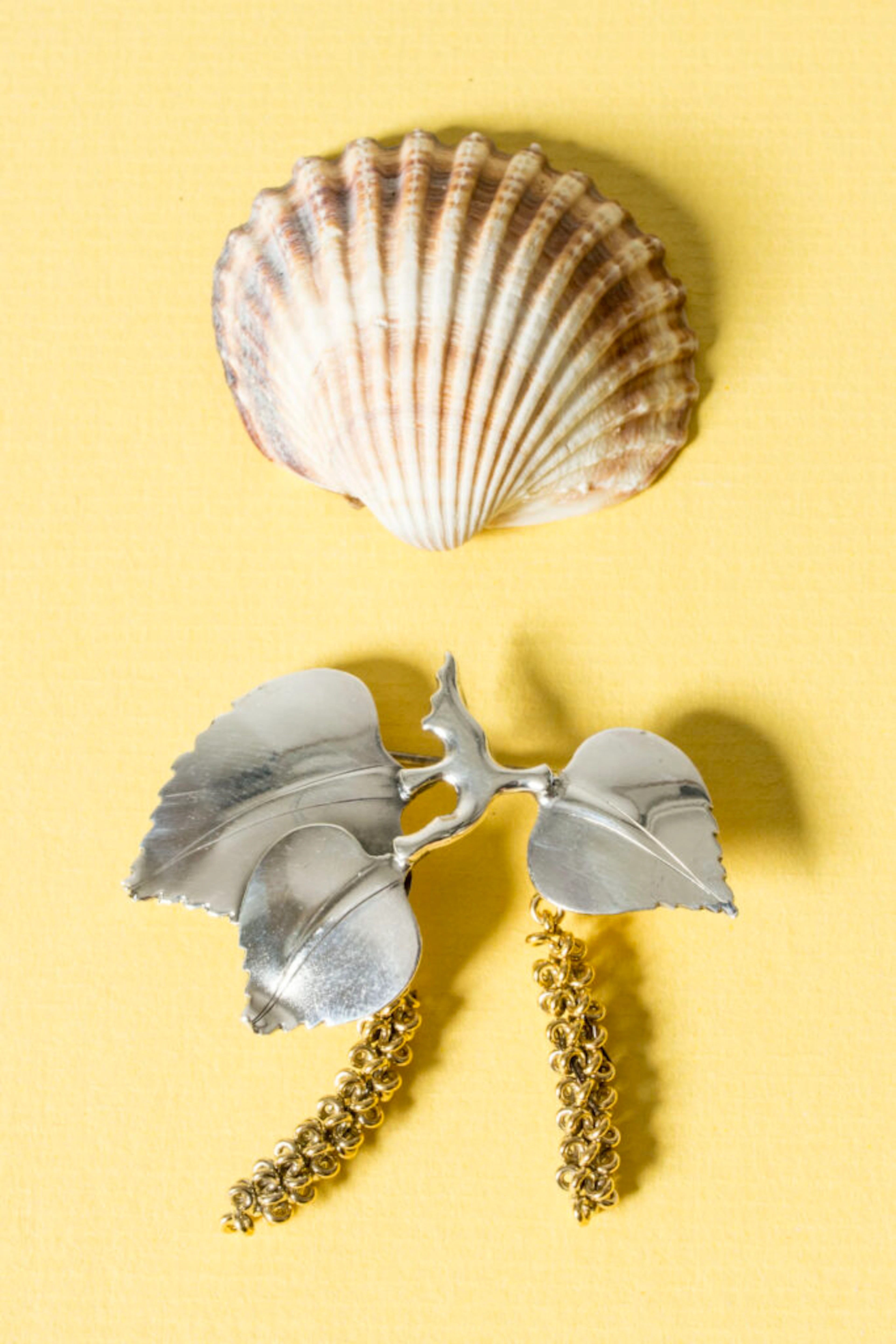Gilded silver brooch by Gertrud Engel