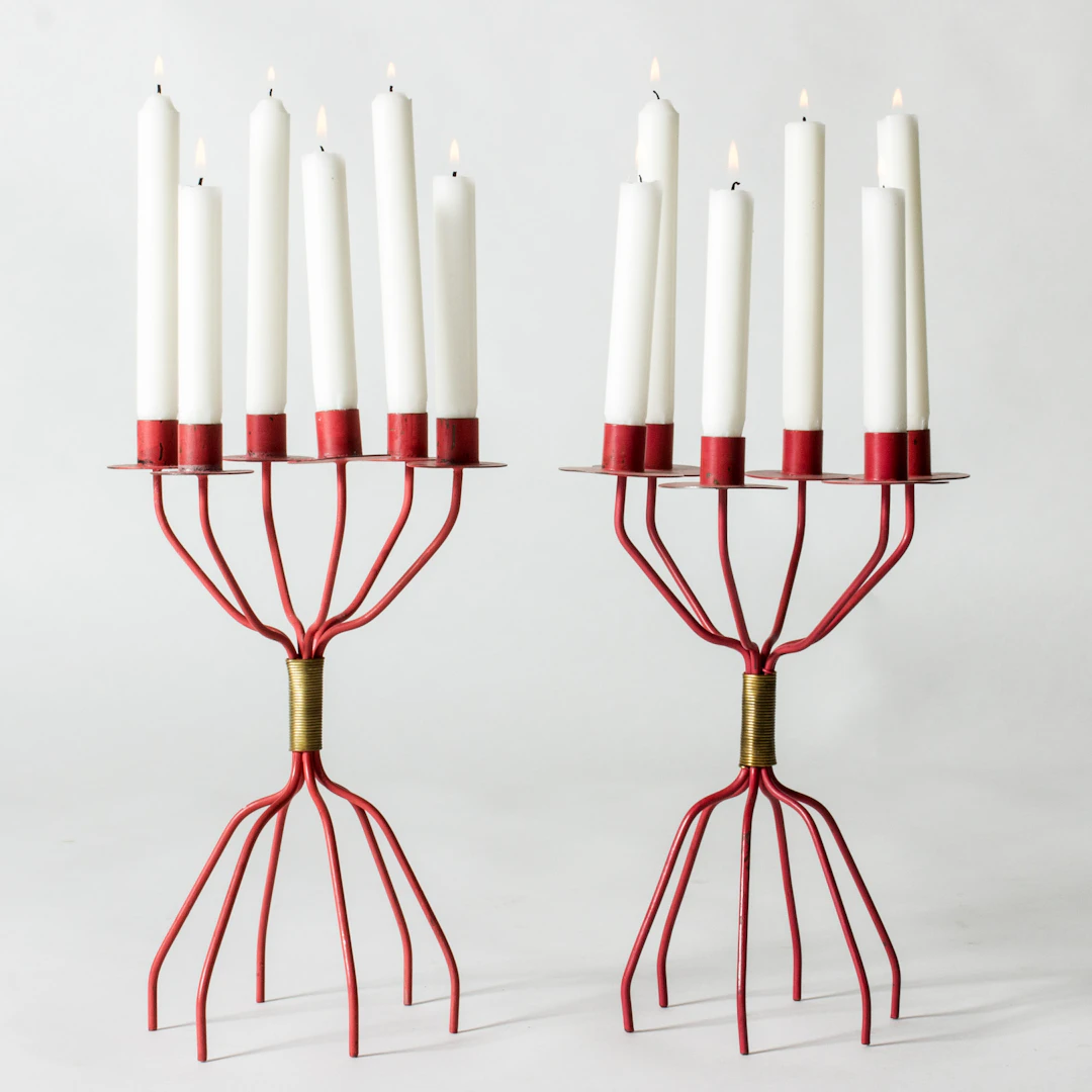 Modernist candelabras by Hans-Agne Jakobsson