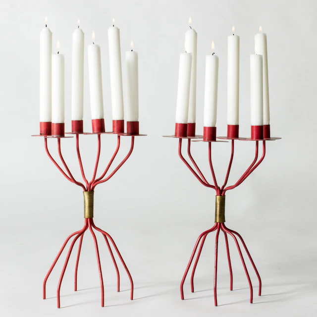 Modernist candelabras by Hans-Agne Jakobsson