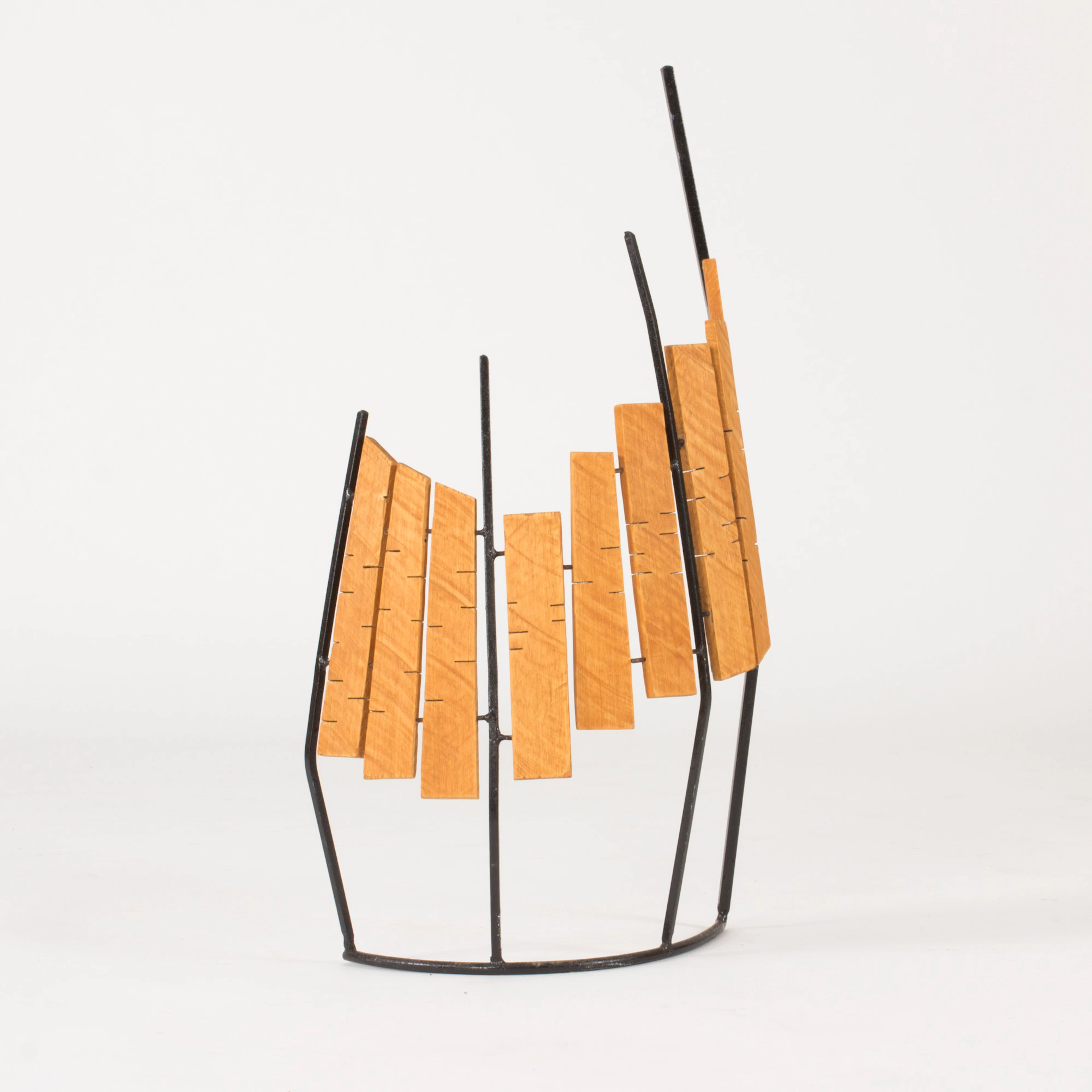 Wood and metal sculpture by Fred Leyman
