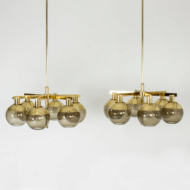 Pair of chandeliers by Hans-Agne Jakobsson