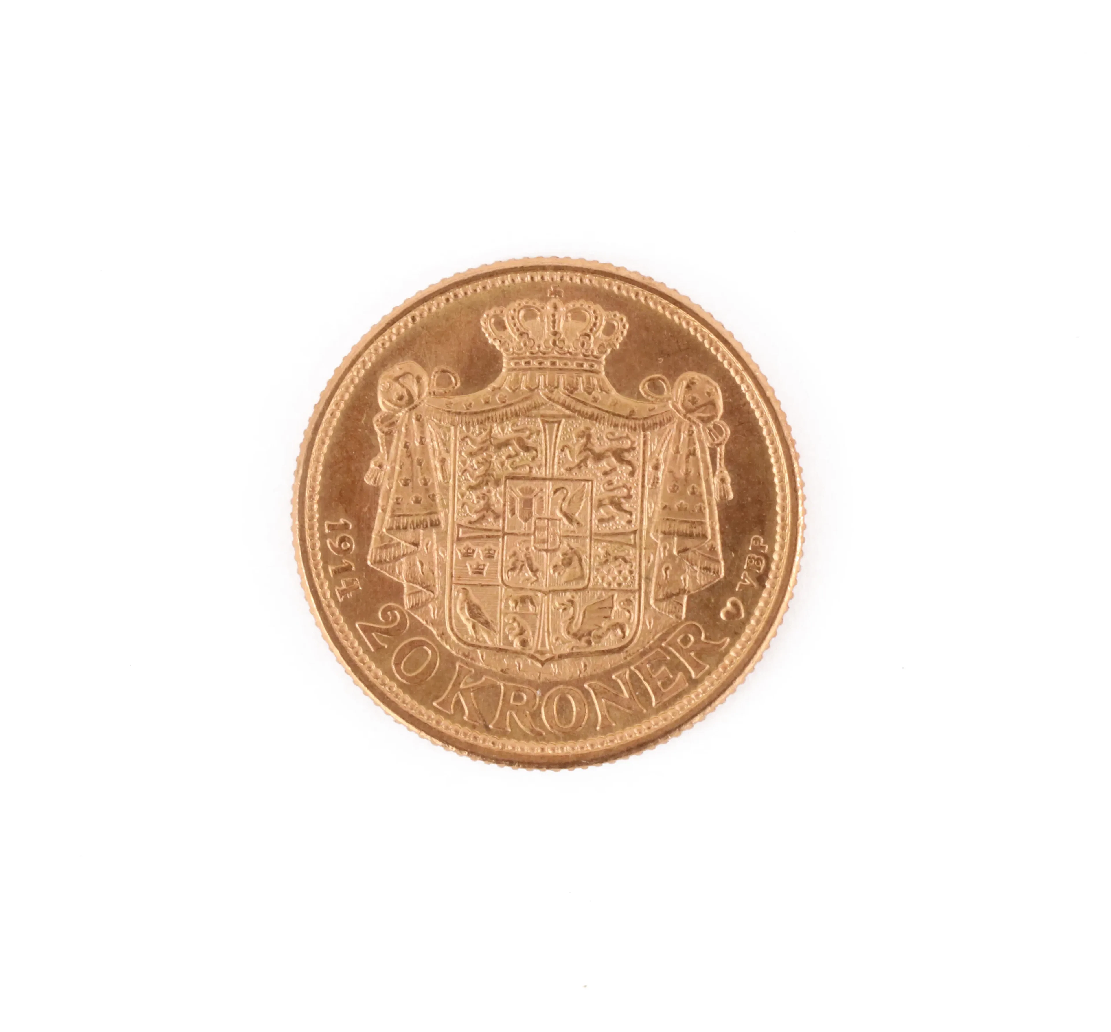 Guldmynt, 20 kroner, Christian X, Danmark, 1914