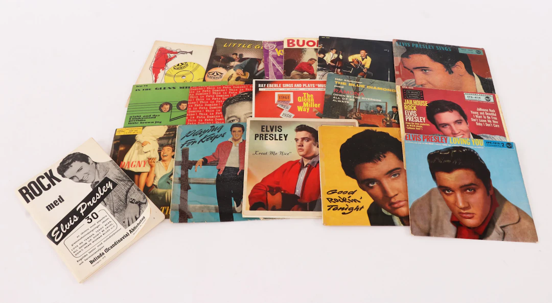 Parti EP-skivor och singlar, bl.a. Elvis Presley