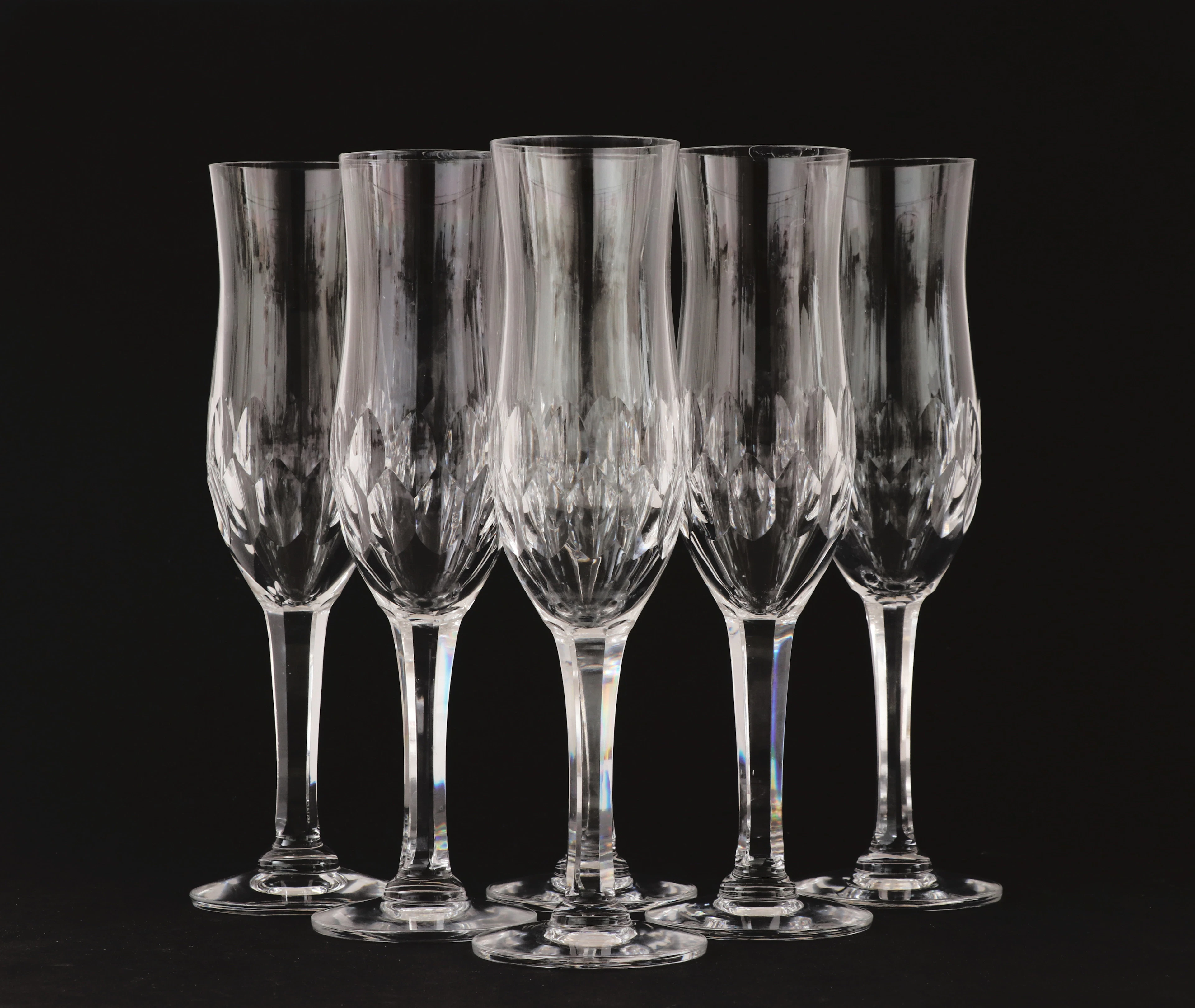 Champagneglas 6st, "Carl Gustaf", Sigurd Persson för Kosta