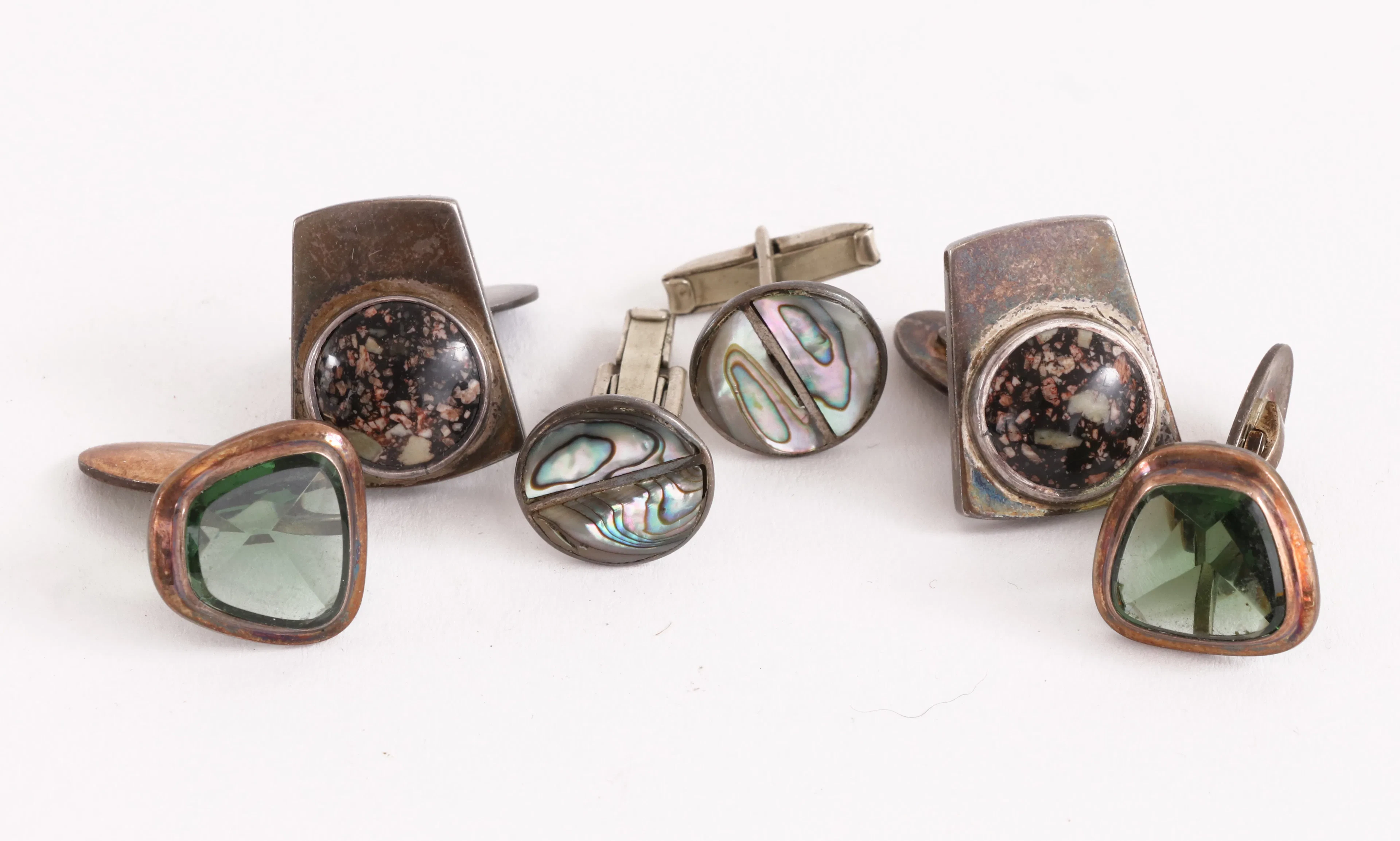 Manschettknappar 3 par, silver