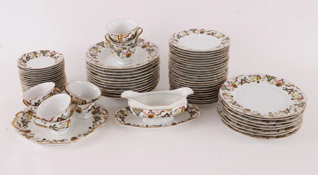 Mat- och kaffeservis, Epiag, Tjeckoslovakien, 1900-talets första hälft