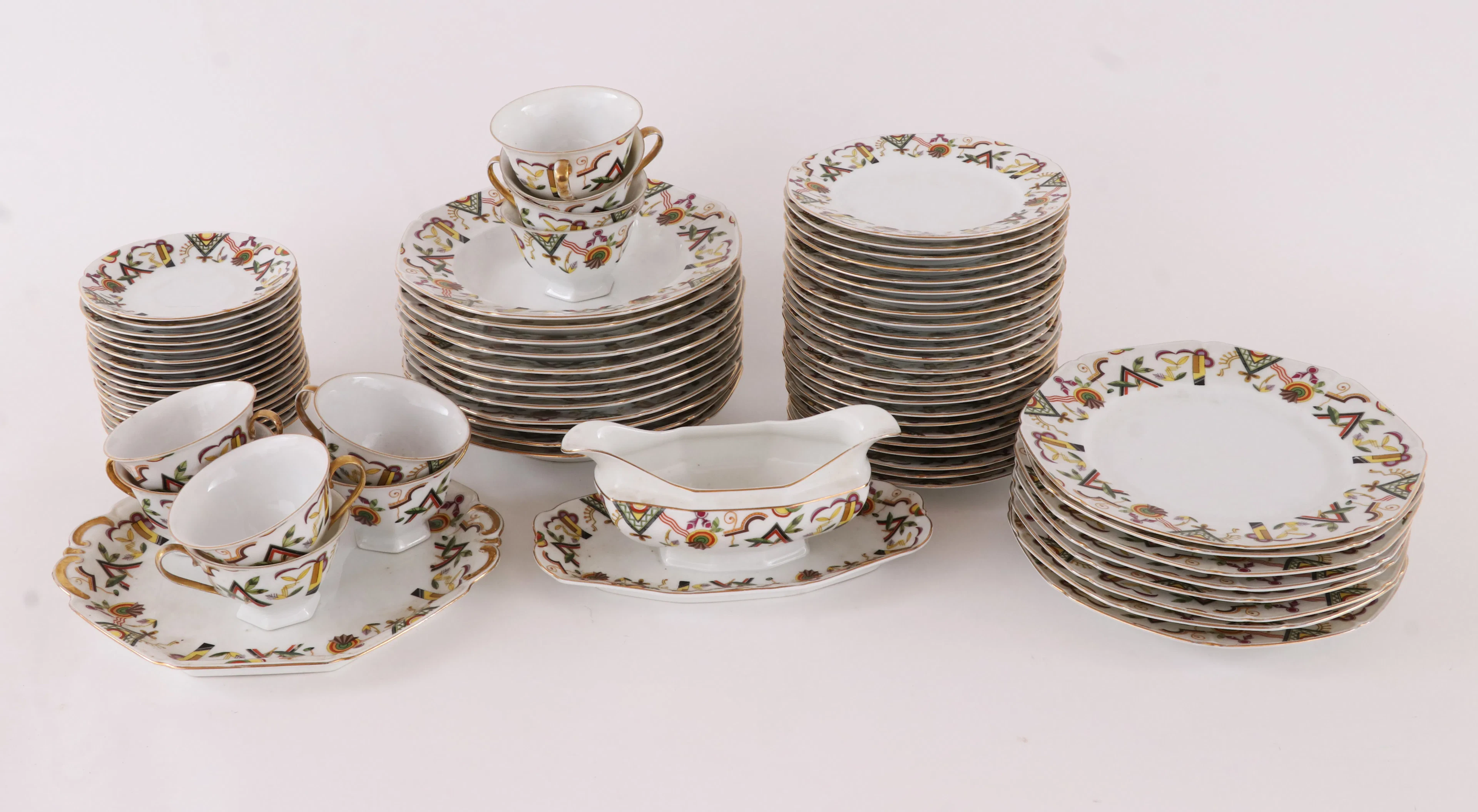 Mat- och kaffeservis, Epiag, Tjeckoslovakien, 1900-talets första hälft