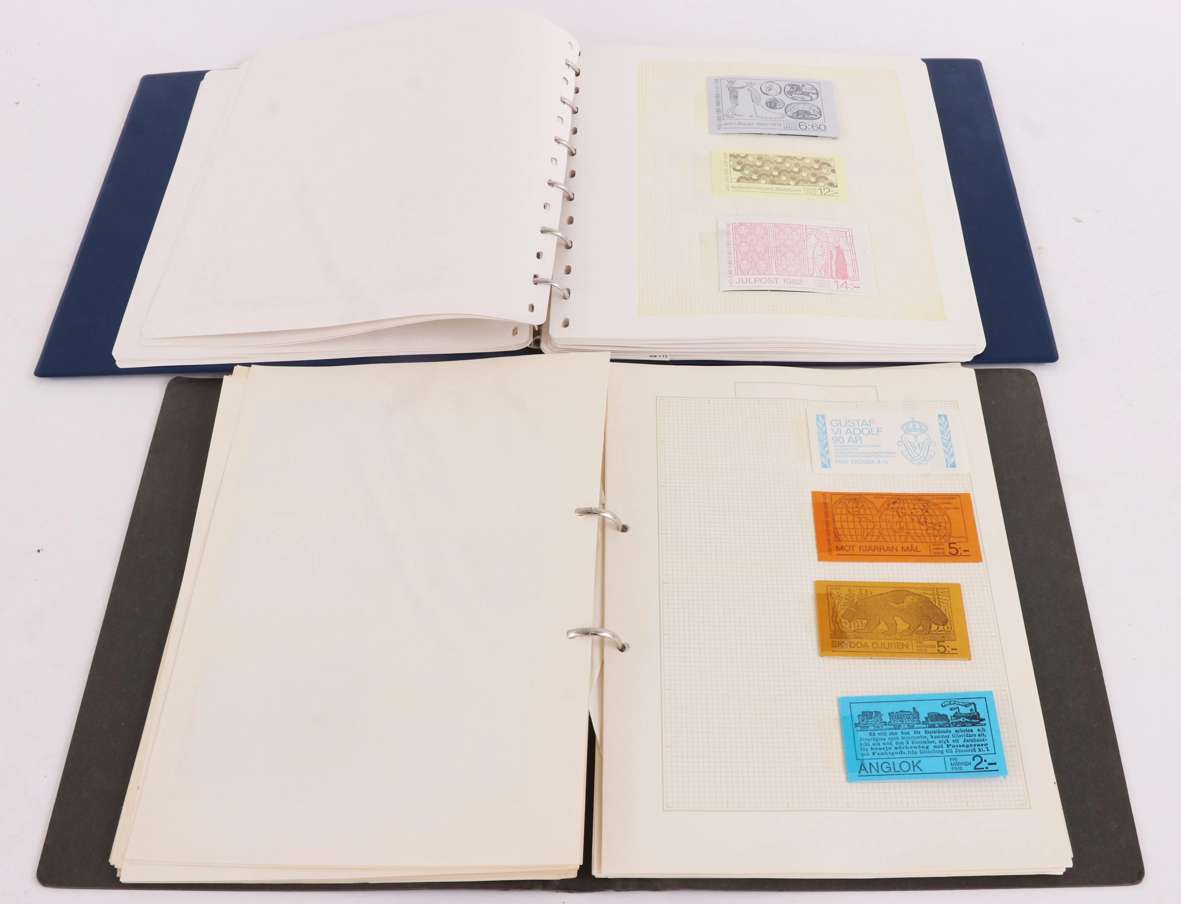 Album med svenska frimärken, mestadels postfriskt