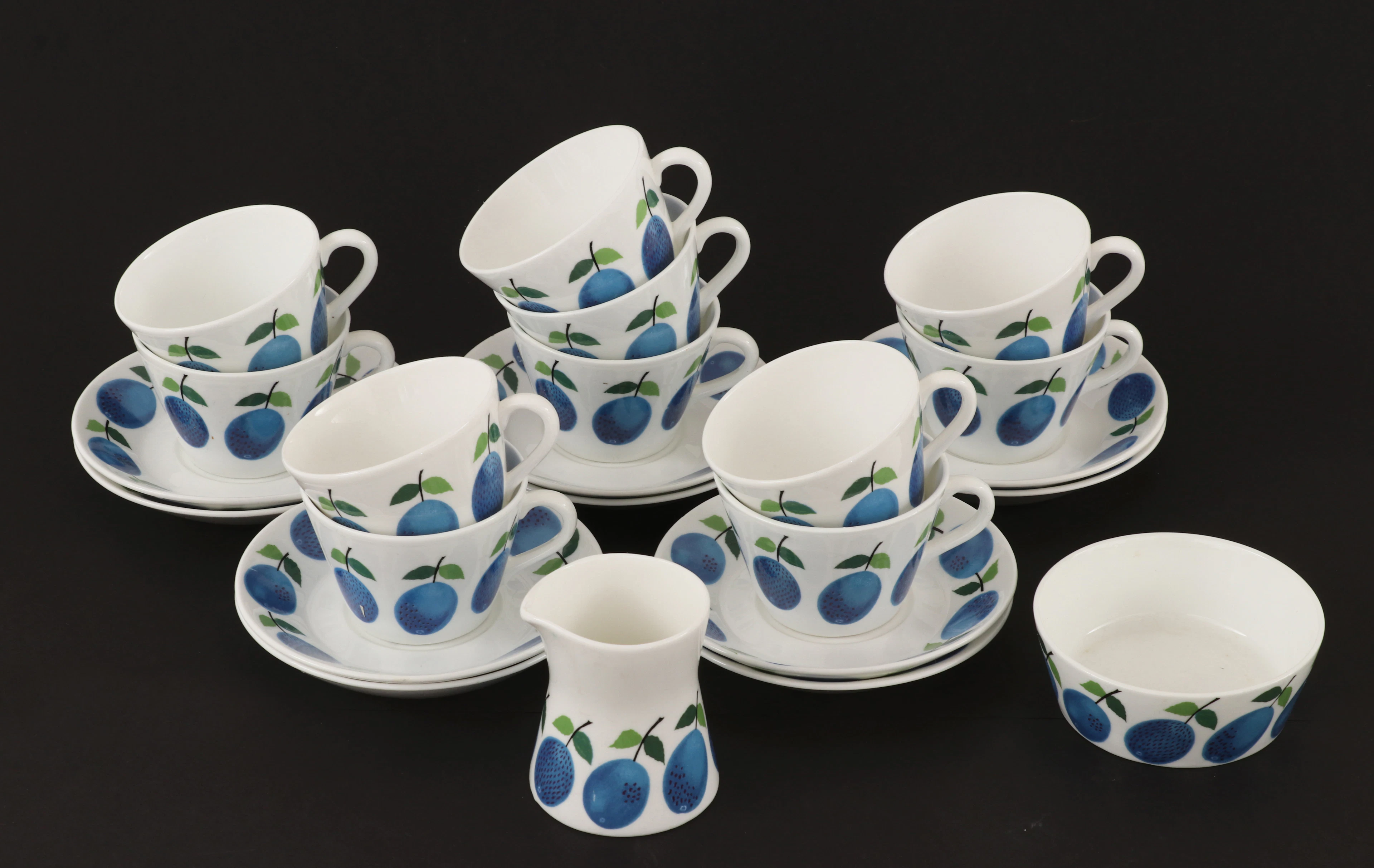 Kaffeservis, "Prunus", Stig Lindberg för Gustavsberg