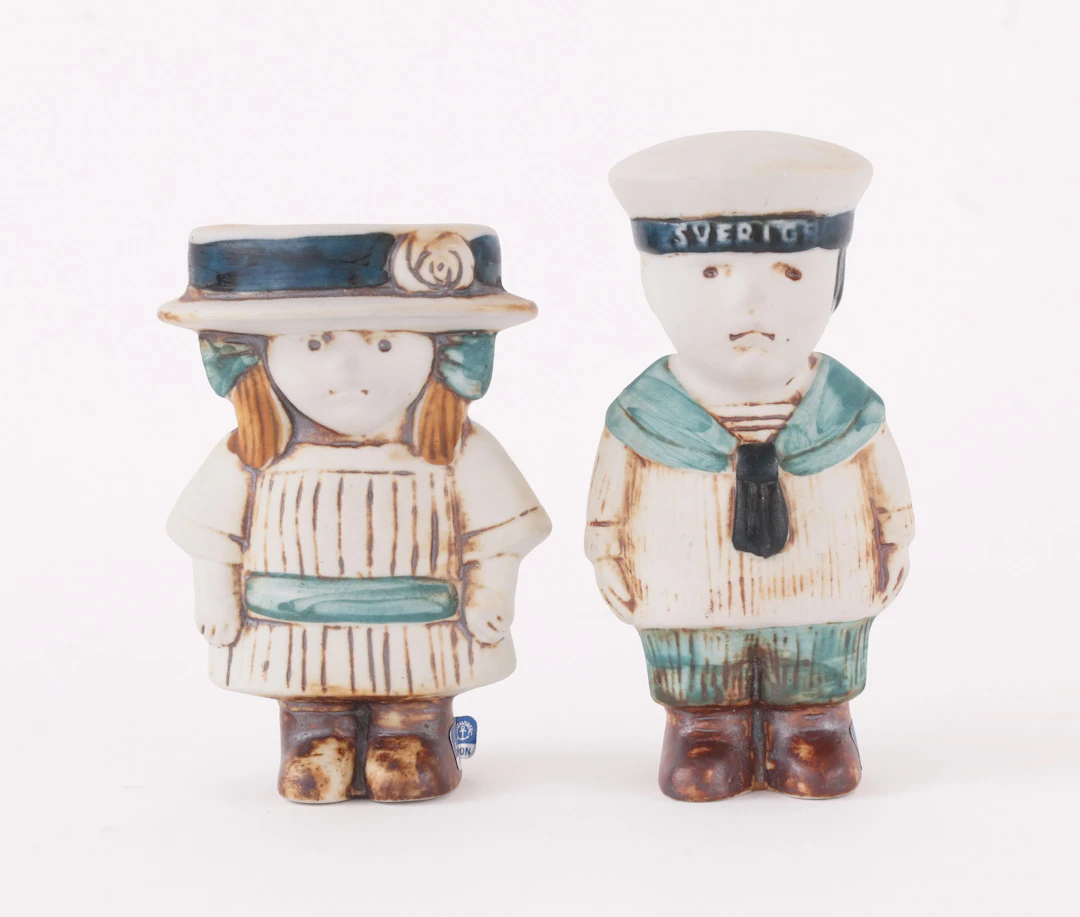 Figuriner 2st, "Oscar" och "Anna", Lisa Larson