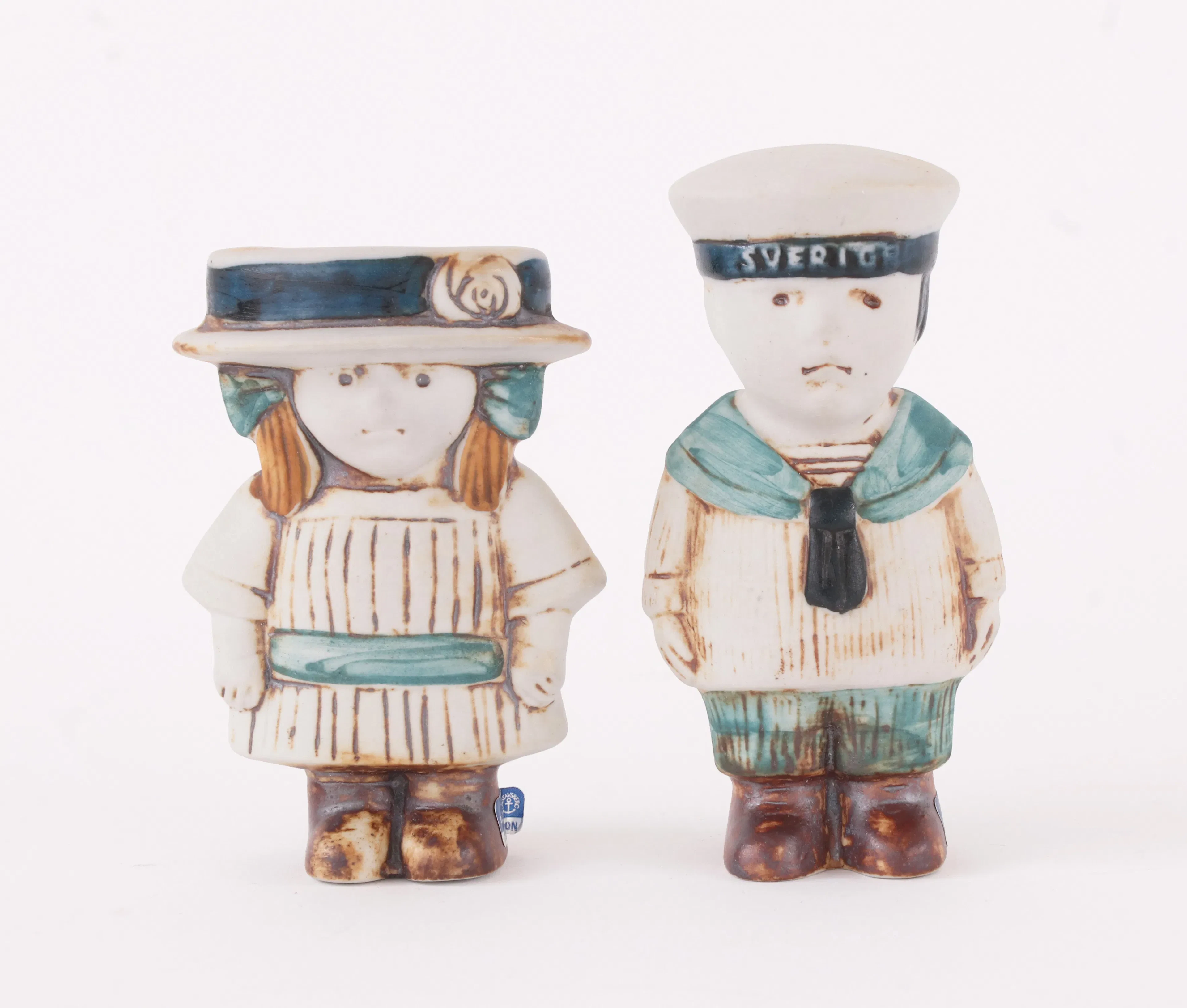 Figuriner 2st, "Oscar" och "Anna", Lisa Larson