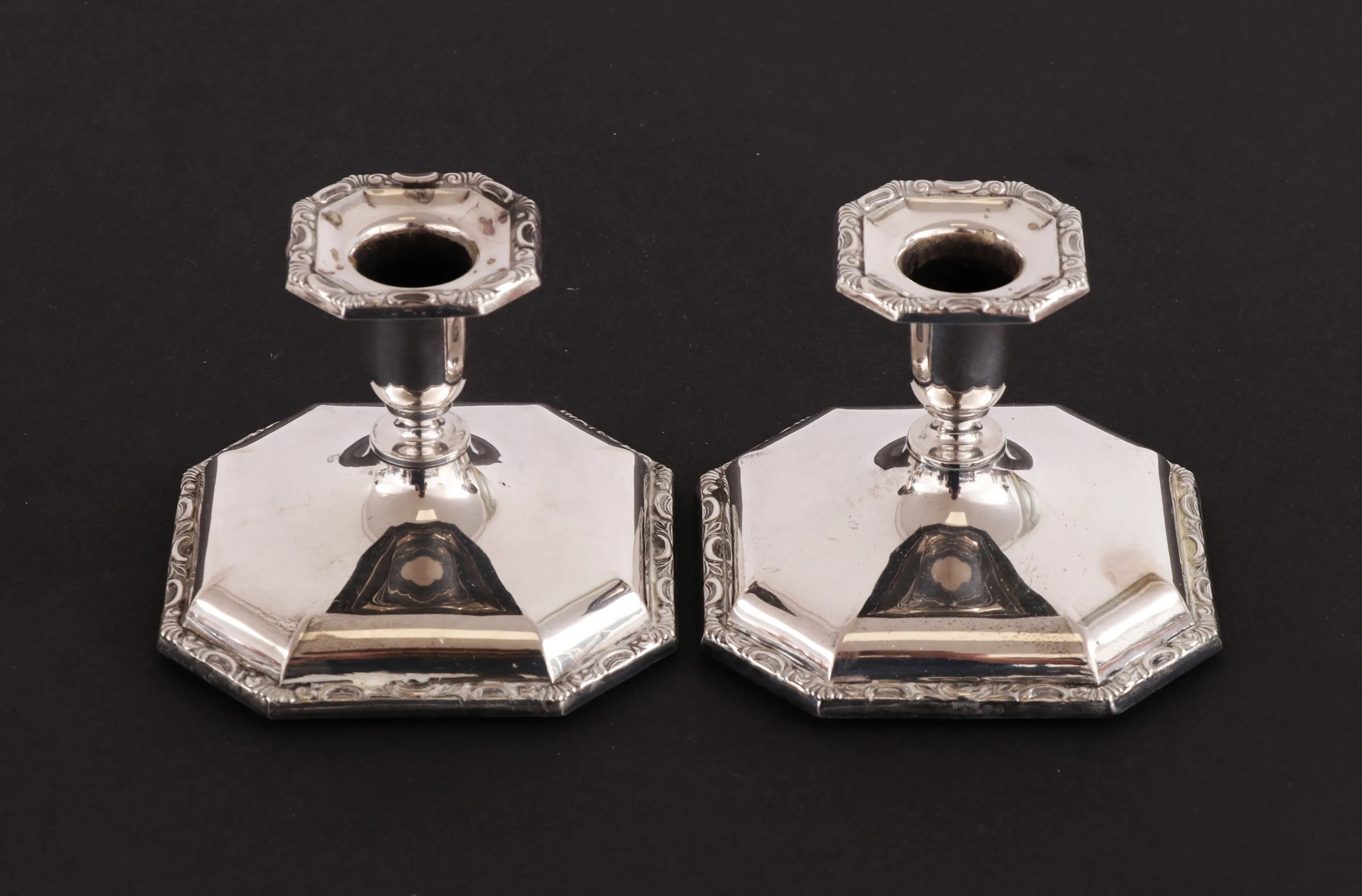 Ljusstakar ett par, silver, Norge, 1900-tal
