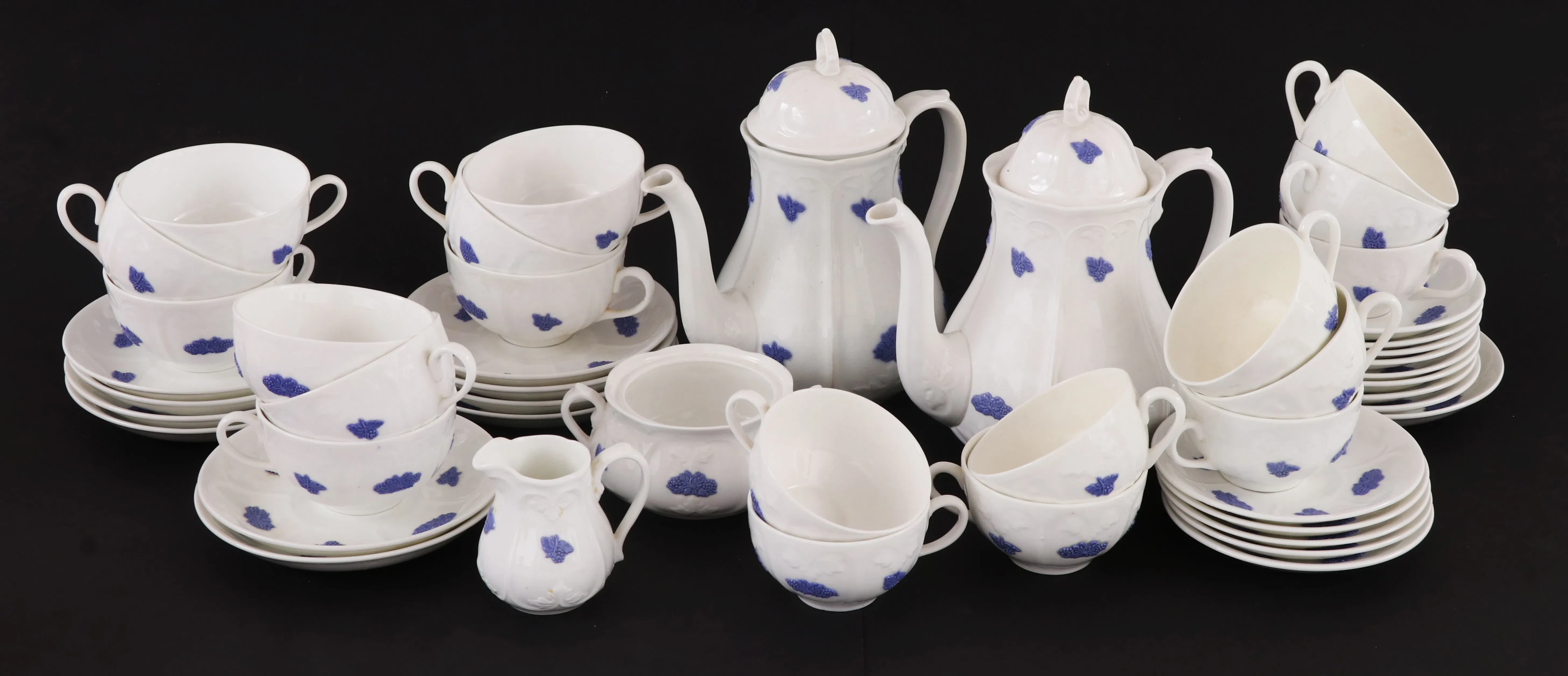Te- och kaffeservisdelar, "Blå blom", Gustavsberg