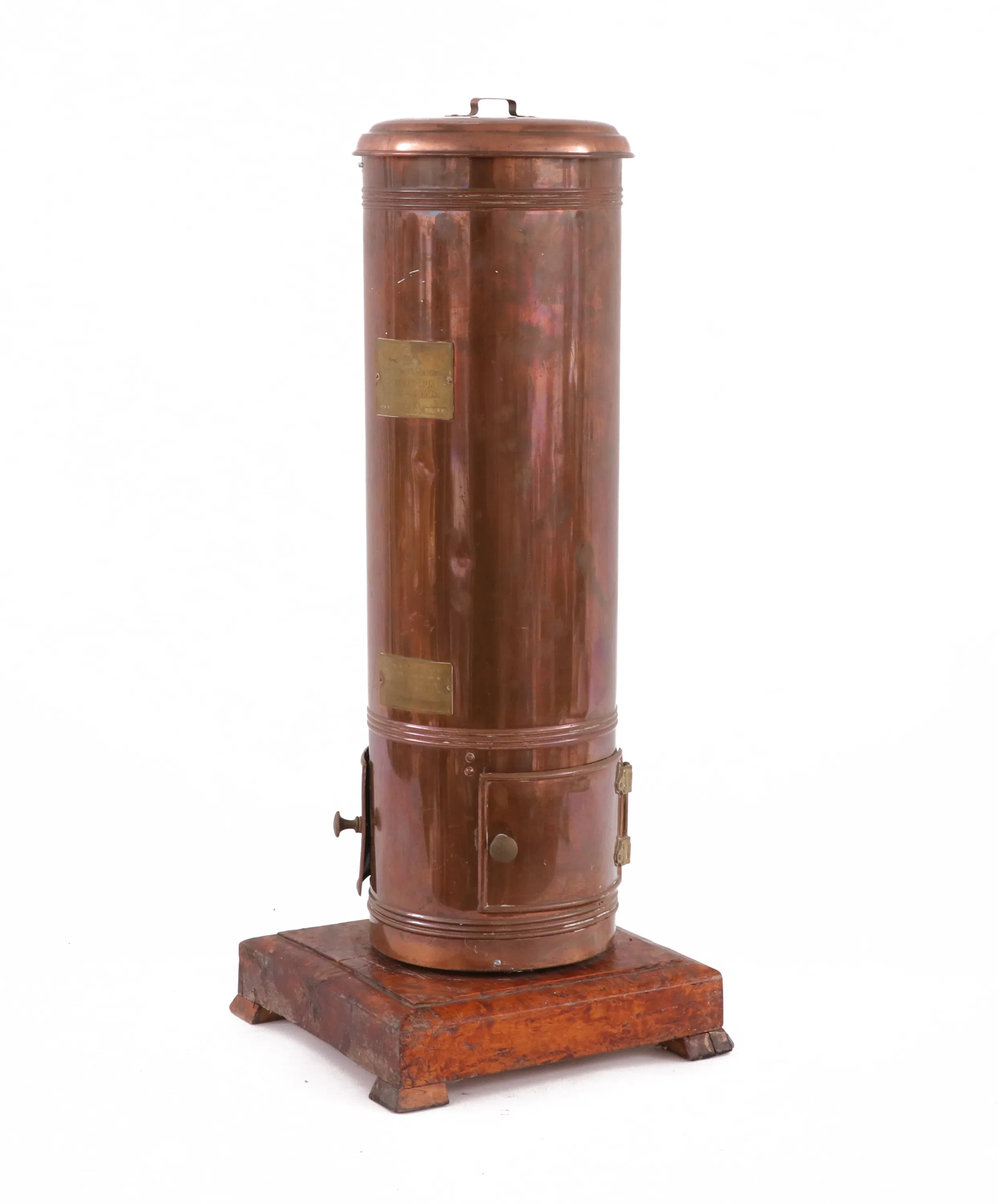 Behållare med lock och luckor, Skultuna Bruk, 1900-talets början