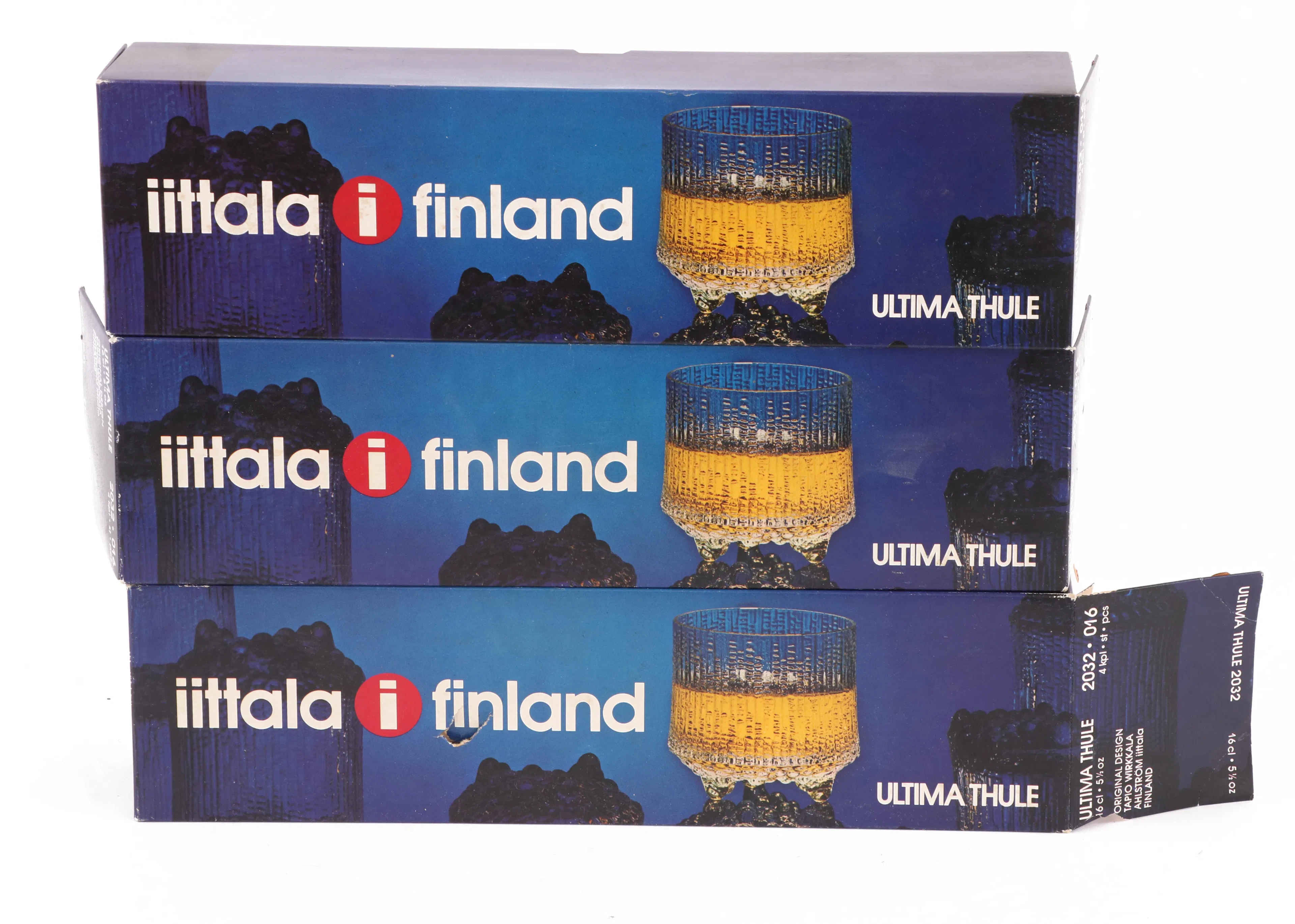 Whiskeyglas 12st, "Ultima Thule", Tapio Wirkkala för Iittala