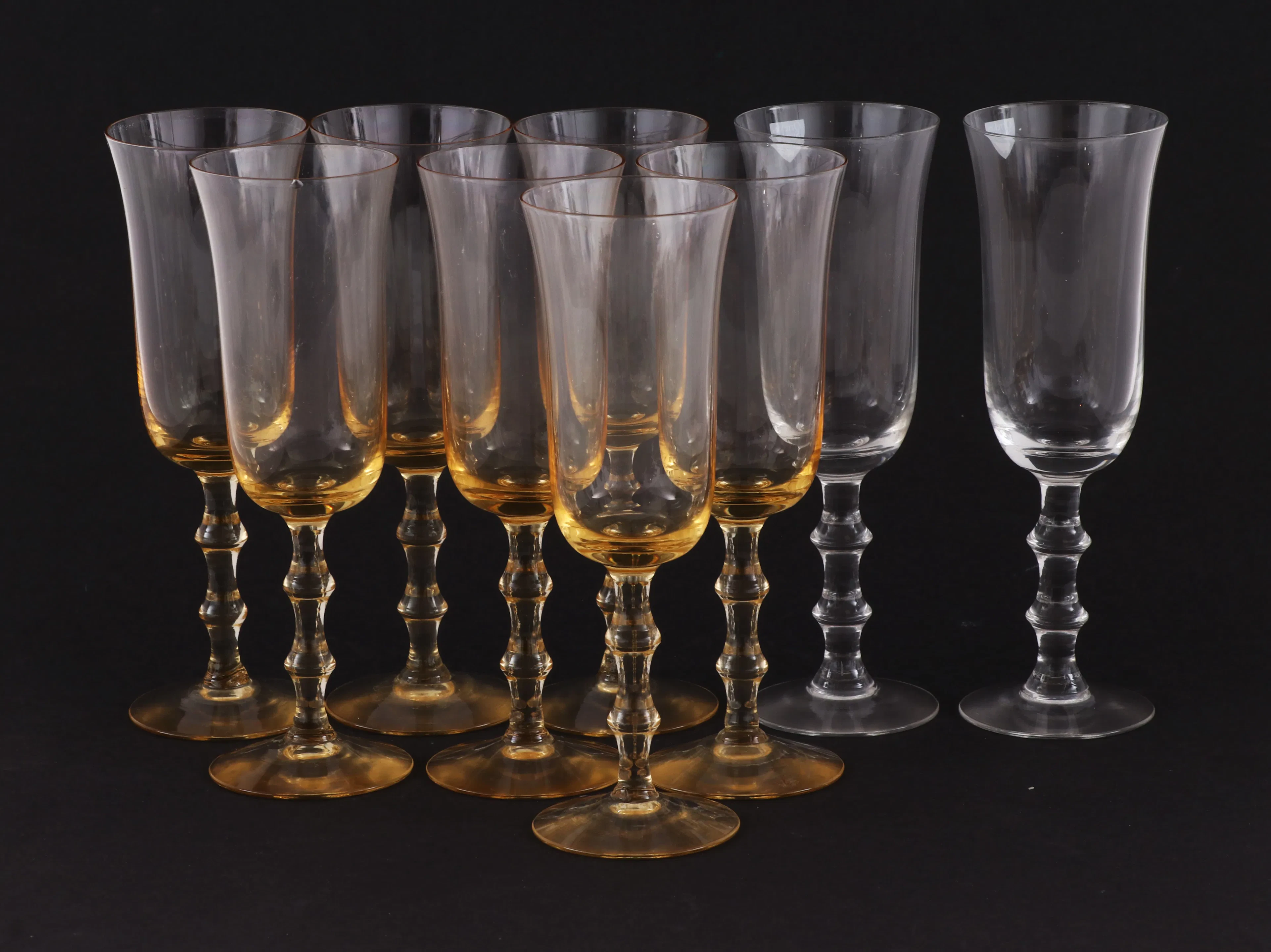 Champagneglas 7+2, "Salut", Simon Gate för Orrefors