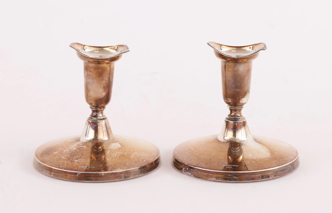 Ljusstakar ett par, silver, Tore Eldh för K&EC, 1958