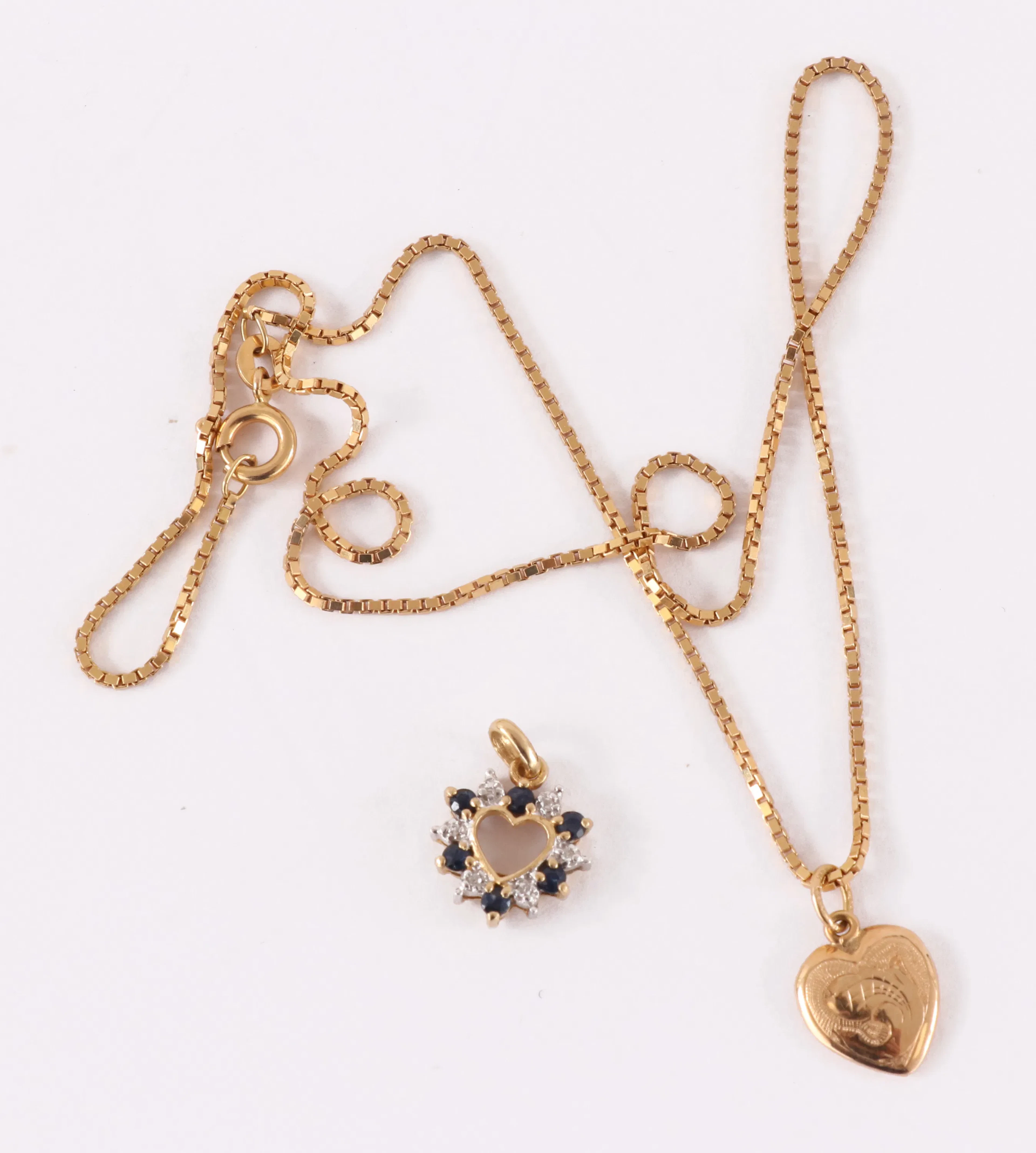 Halsband med 2st hängen, 18k