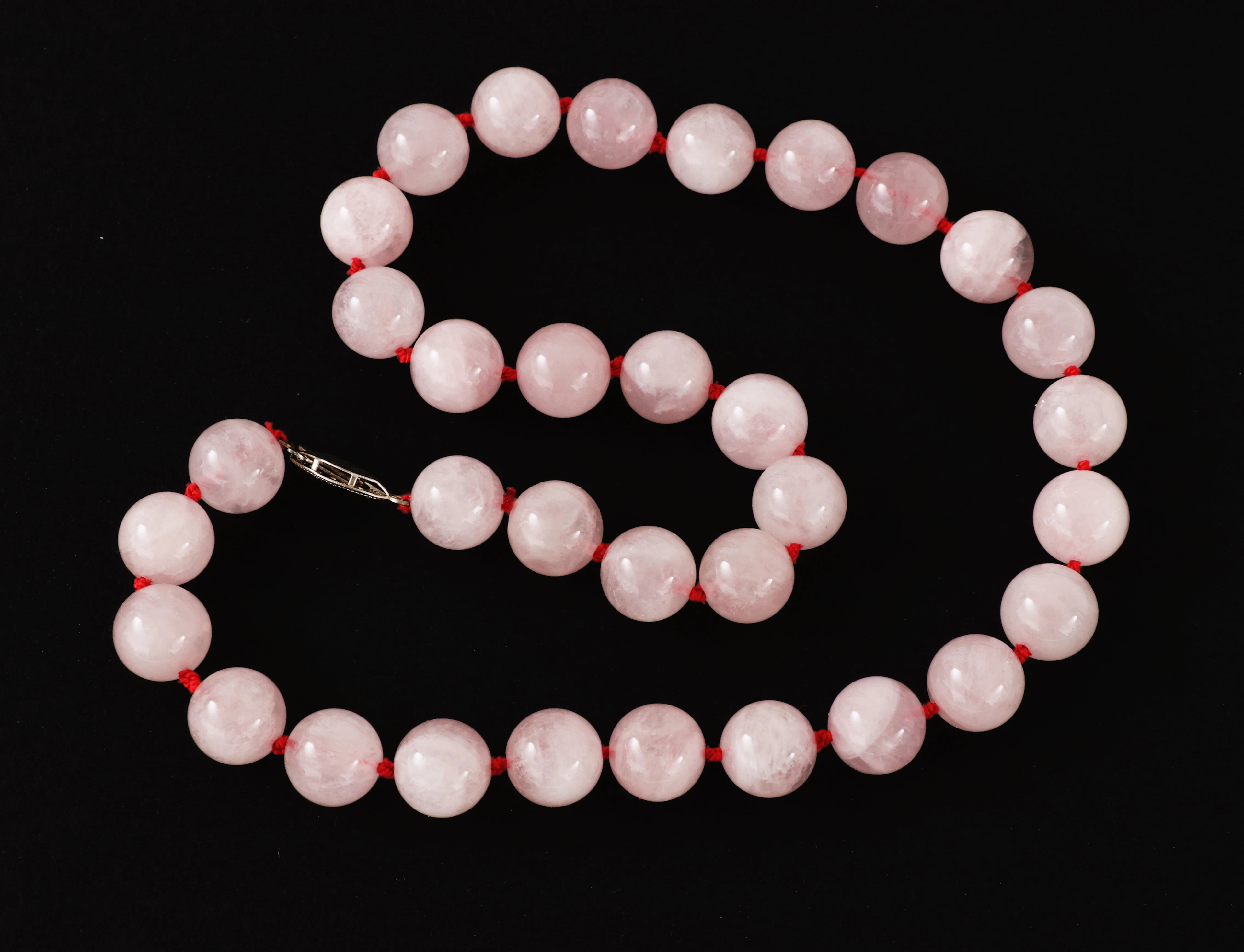 Halsband med rosenkvarts