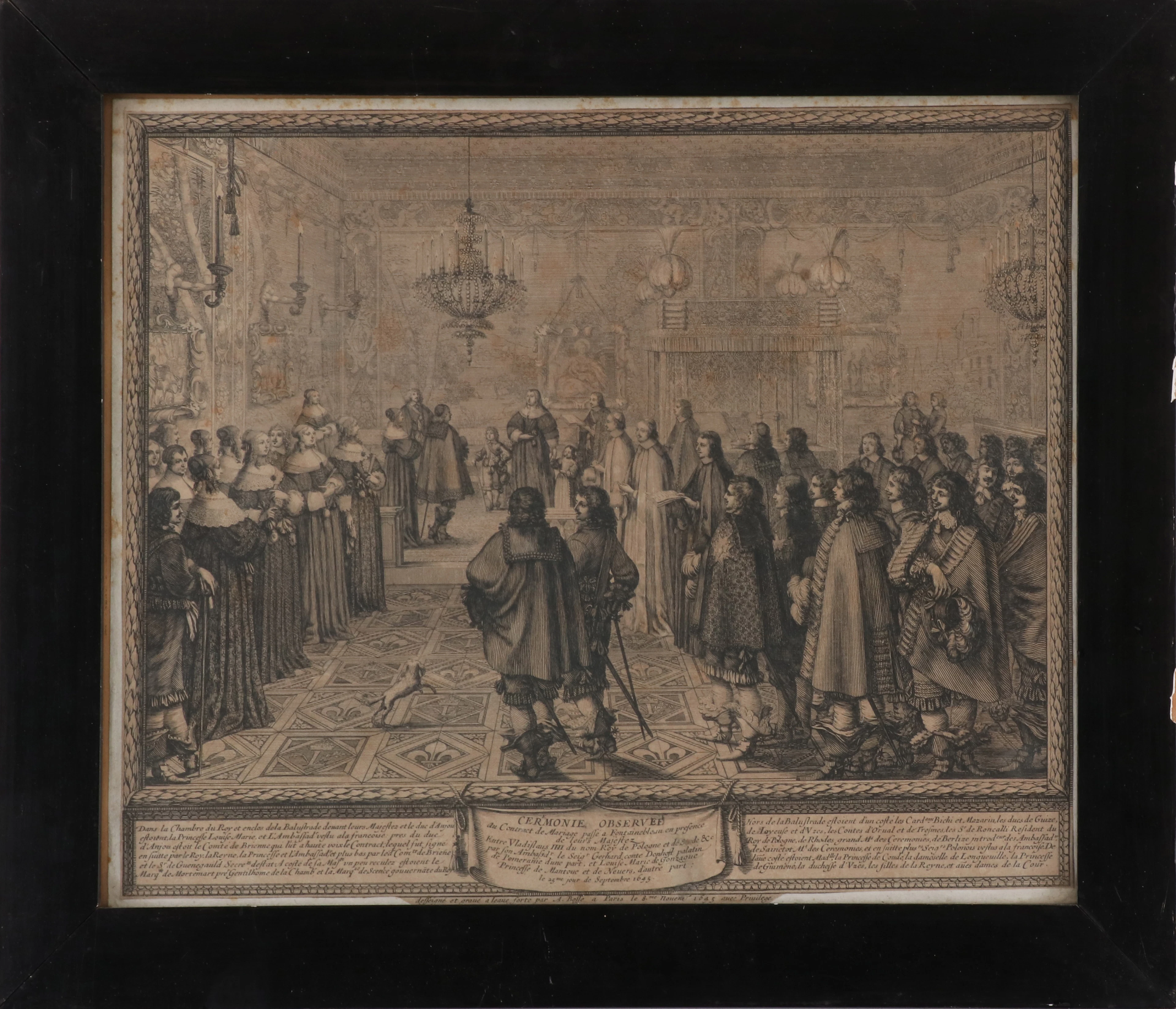 Kopparstick, Abraham Bosse, daterat 1645