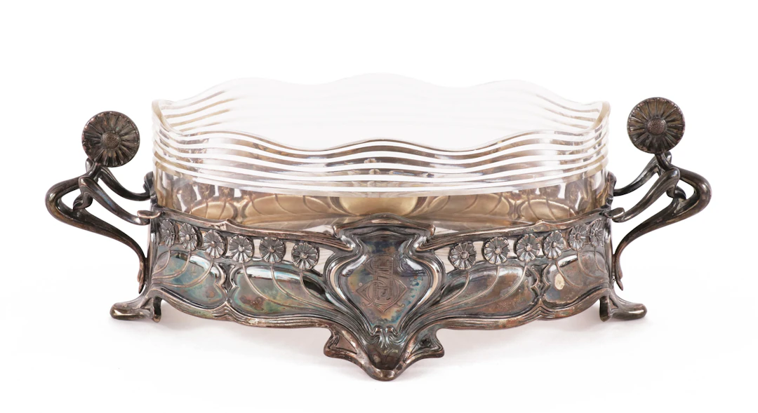 Jardiniere i silver, C.G.Hallberg, Stockholm, jugend, 1906