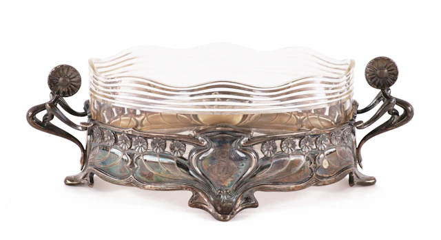 Jardiniere i silver, C.G.Hallberg, Stockholm, jugend, 1906