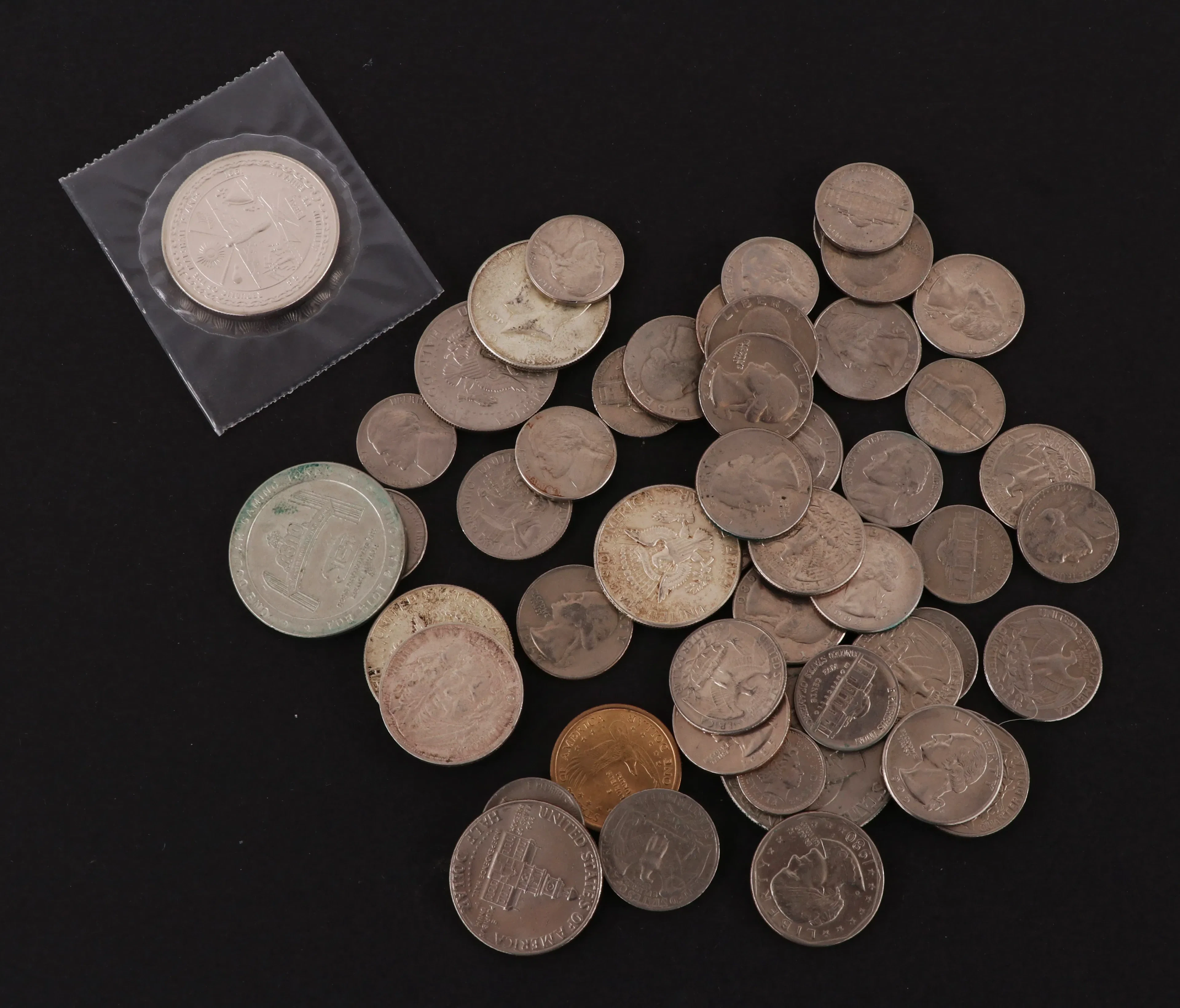 Parti mynt, USA, bl.a. silver