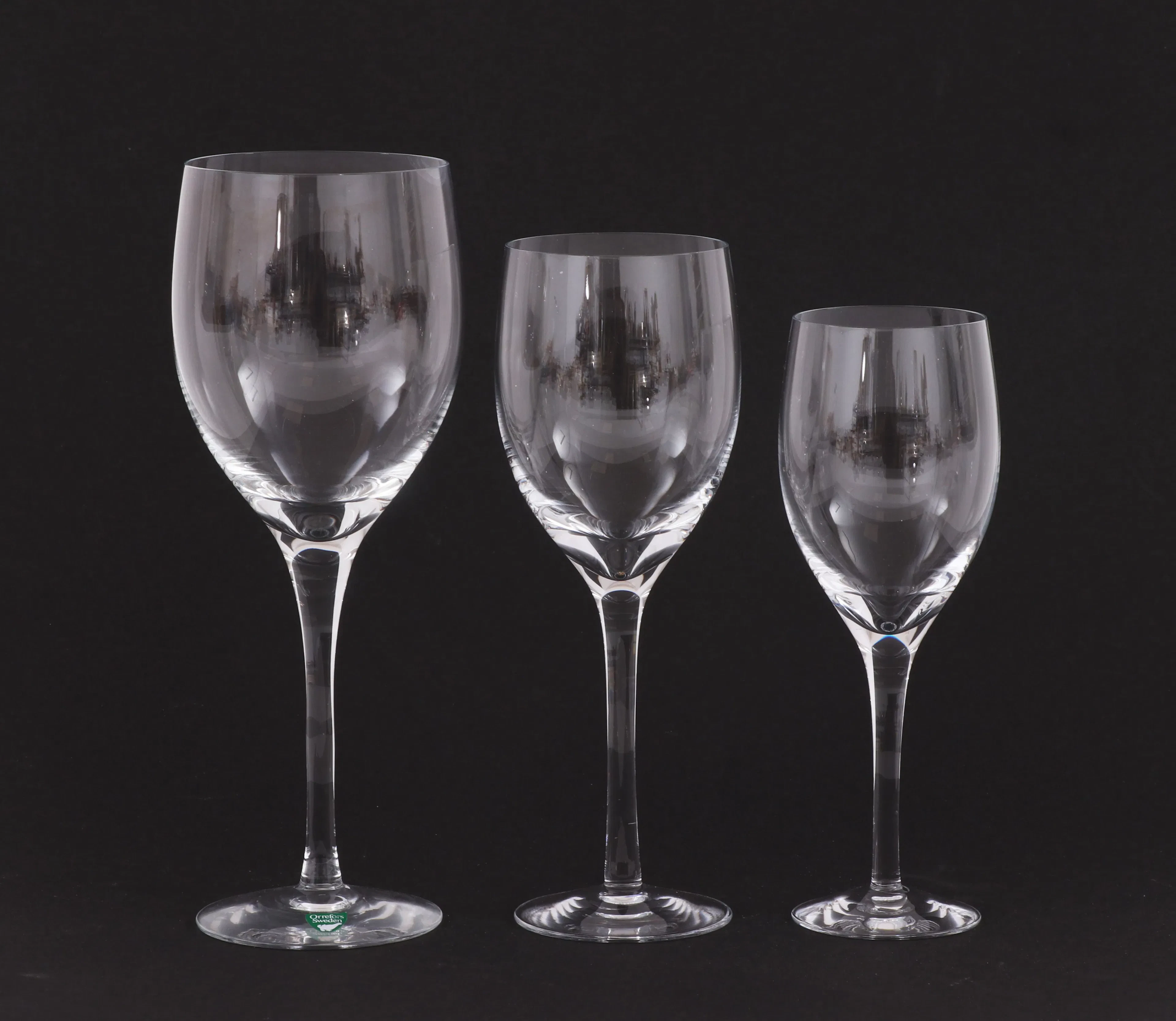 Glasservisdelar, "Illusion", Nils Landberg för Orrefors