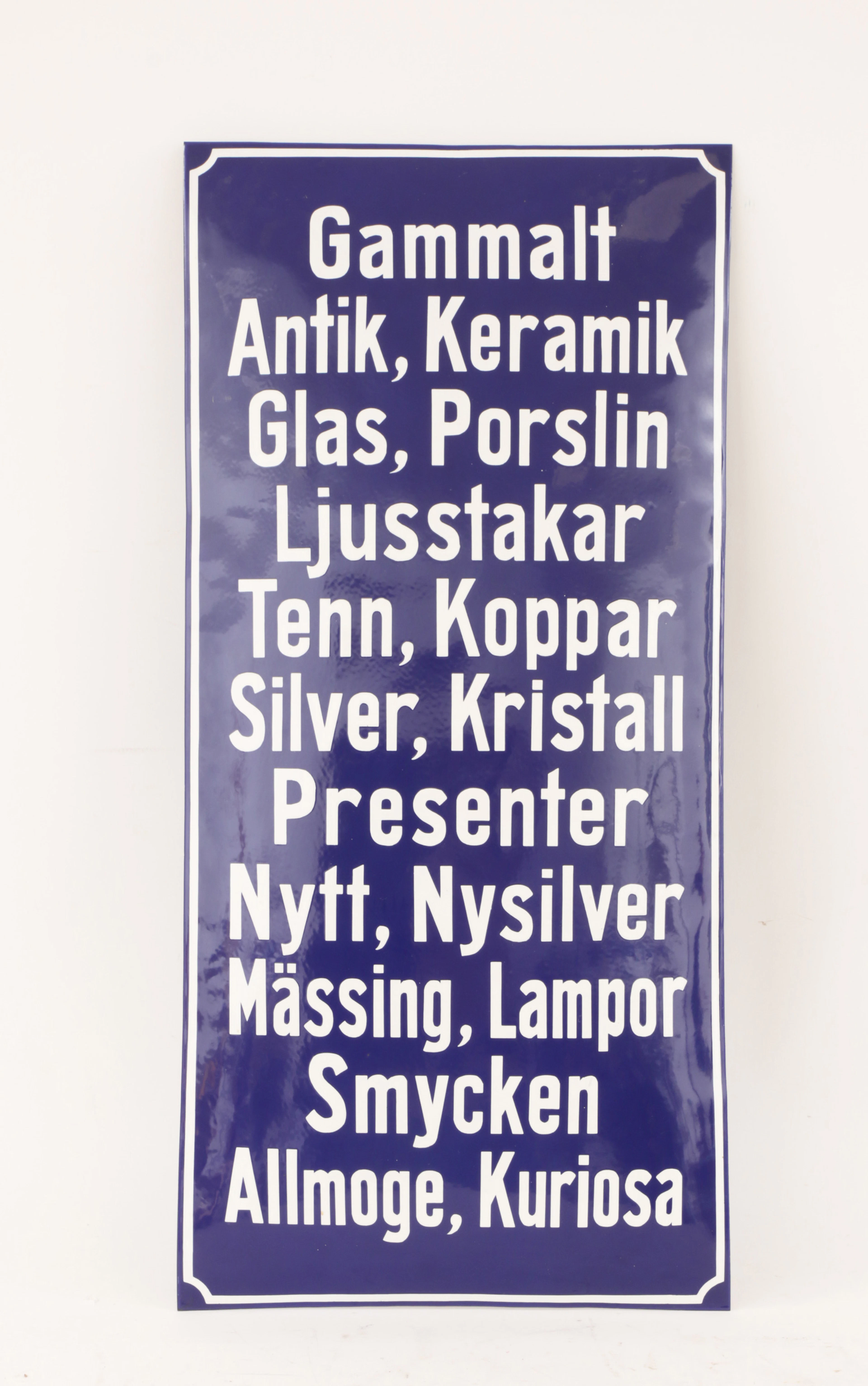 Emaljerad skylt, 19/2000-tal