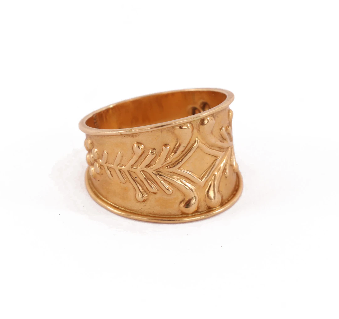 Ring i 18k, allmogestil, 1989