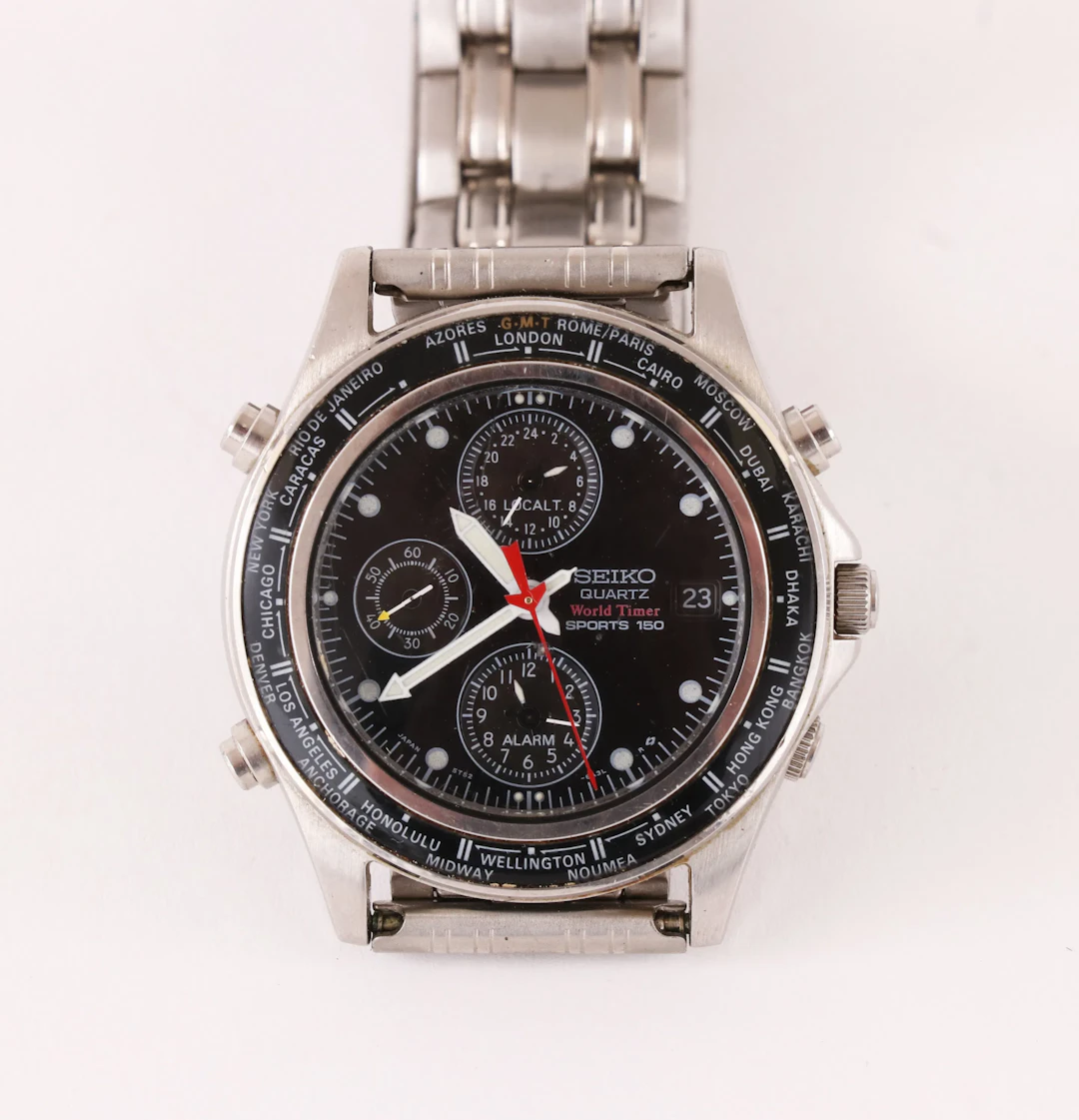 Herrarmbandsur, Seiko World Timer Sports 150