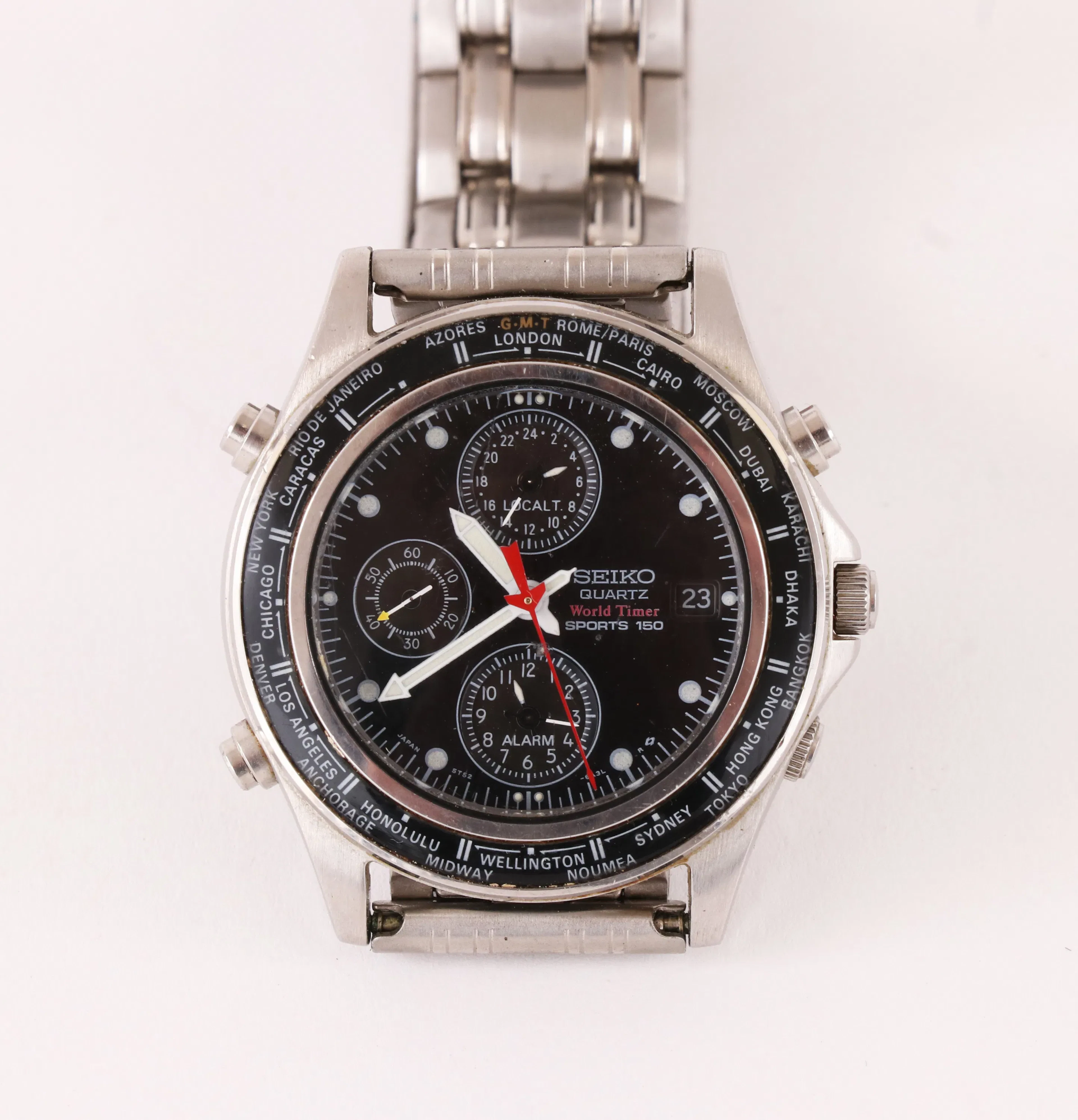 Herrarmbandsur, Seiko World Timer Sports 150