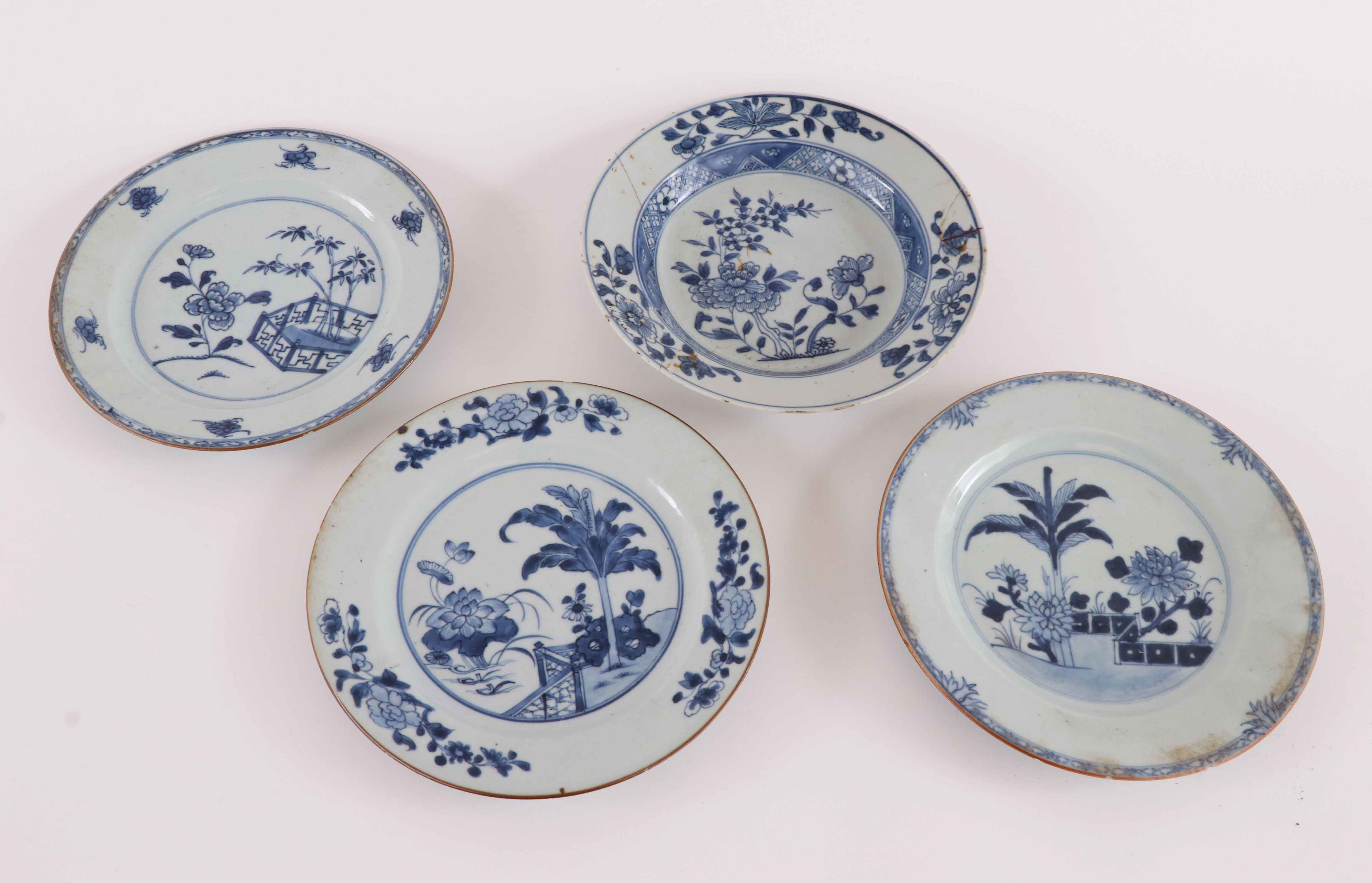 Tallrikar 4st, Kina, 1700-tal