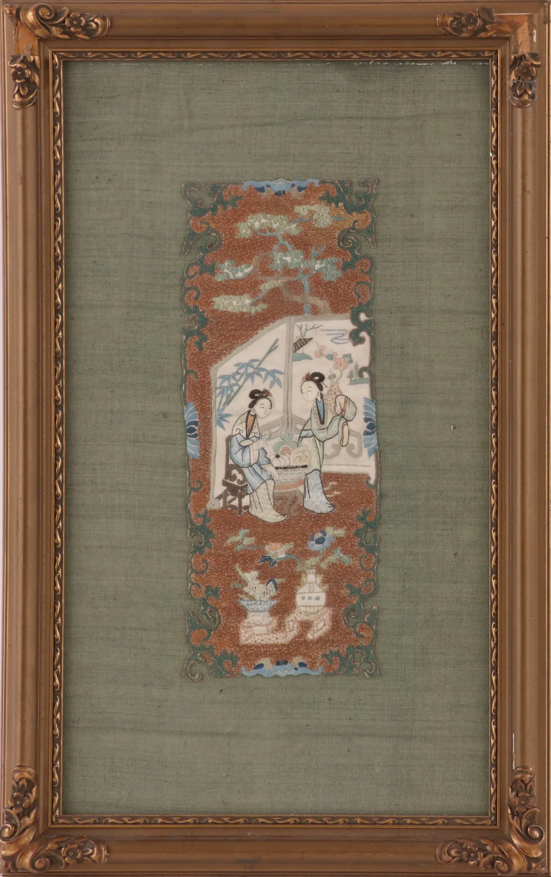 Sidenbroderi, Kina, 1800-tal