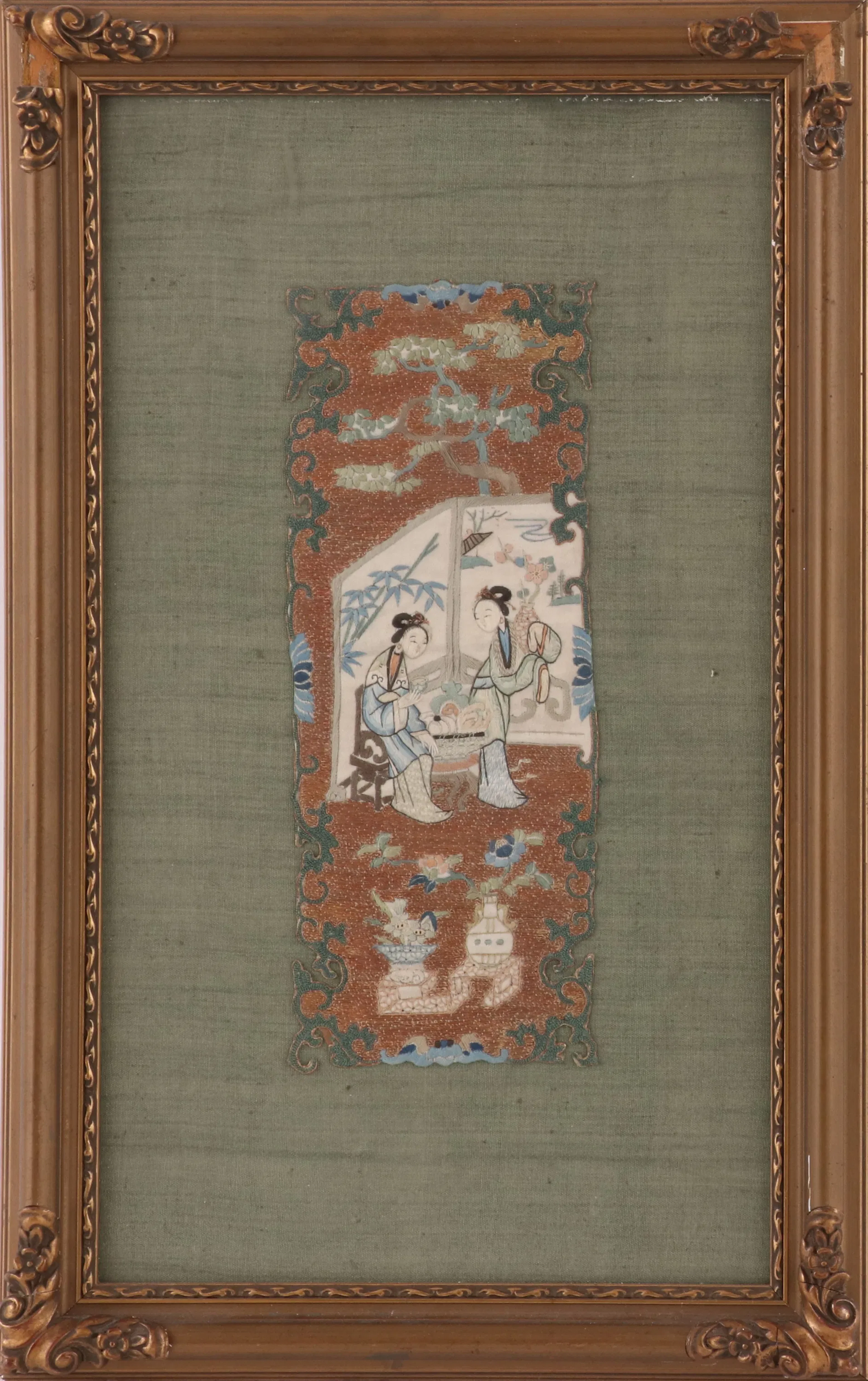Sidenbroderi, Kina, 1800-tal