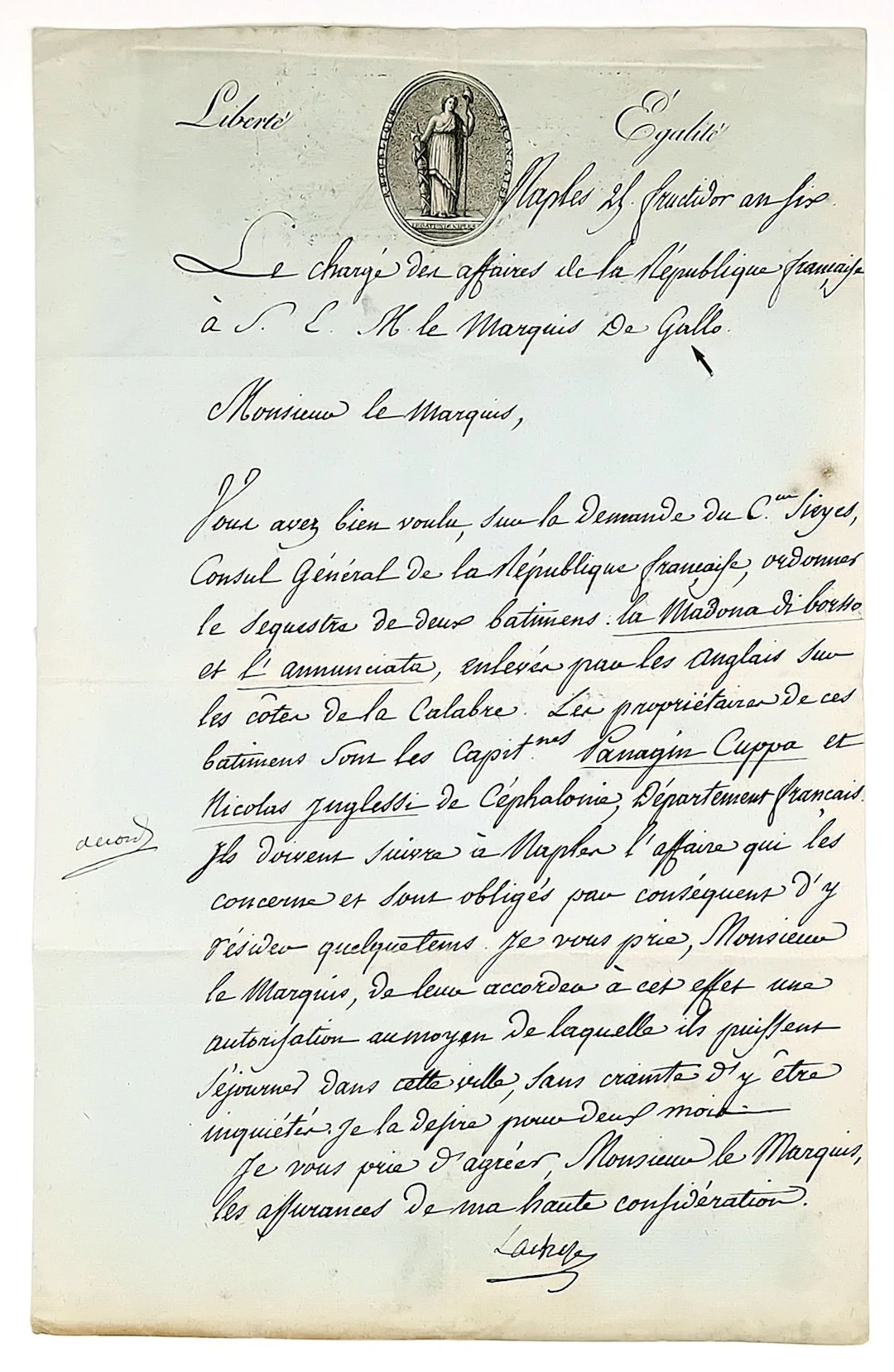 Pierre-Joseph de LACHÈZE-MUREL (Martel, Lot, 1744–1835) Depu - Lot 270