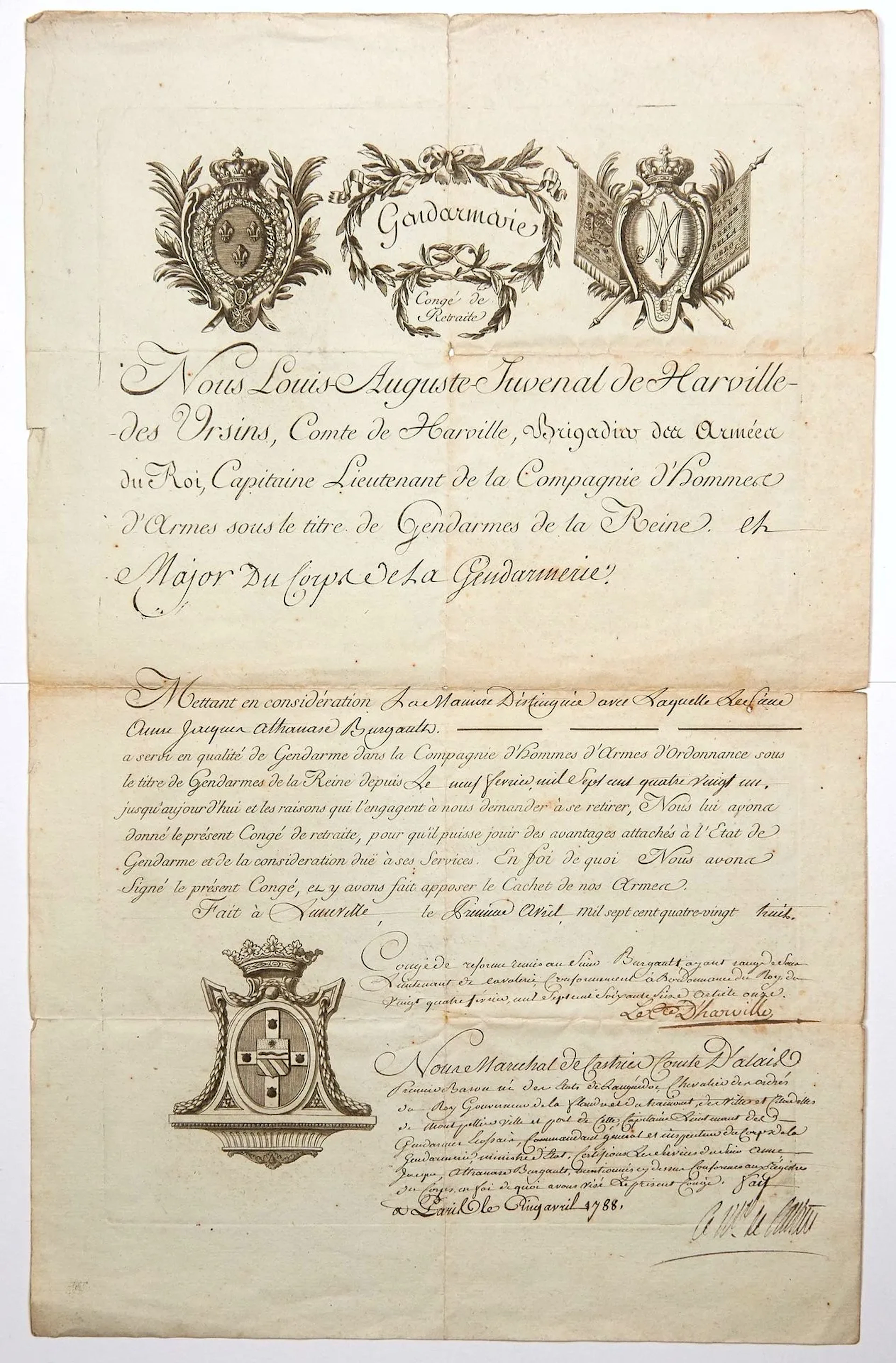 THE QUEEN'S GENDARMES. MEURTHE-ET-MOSELLE: “GENDARMERIE.” Re - Lot 347