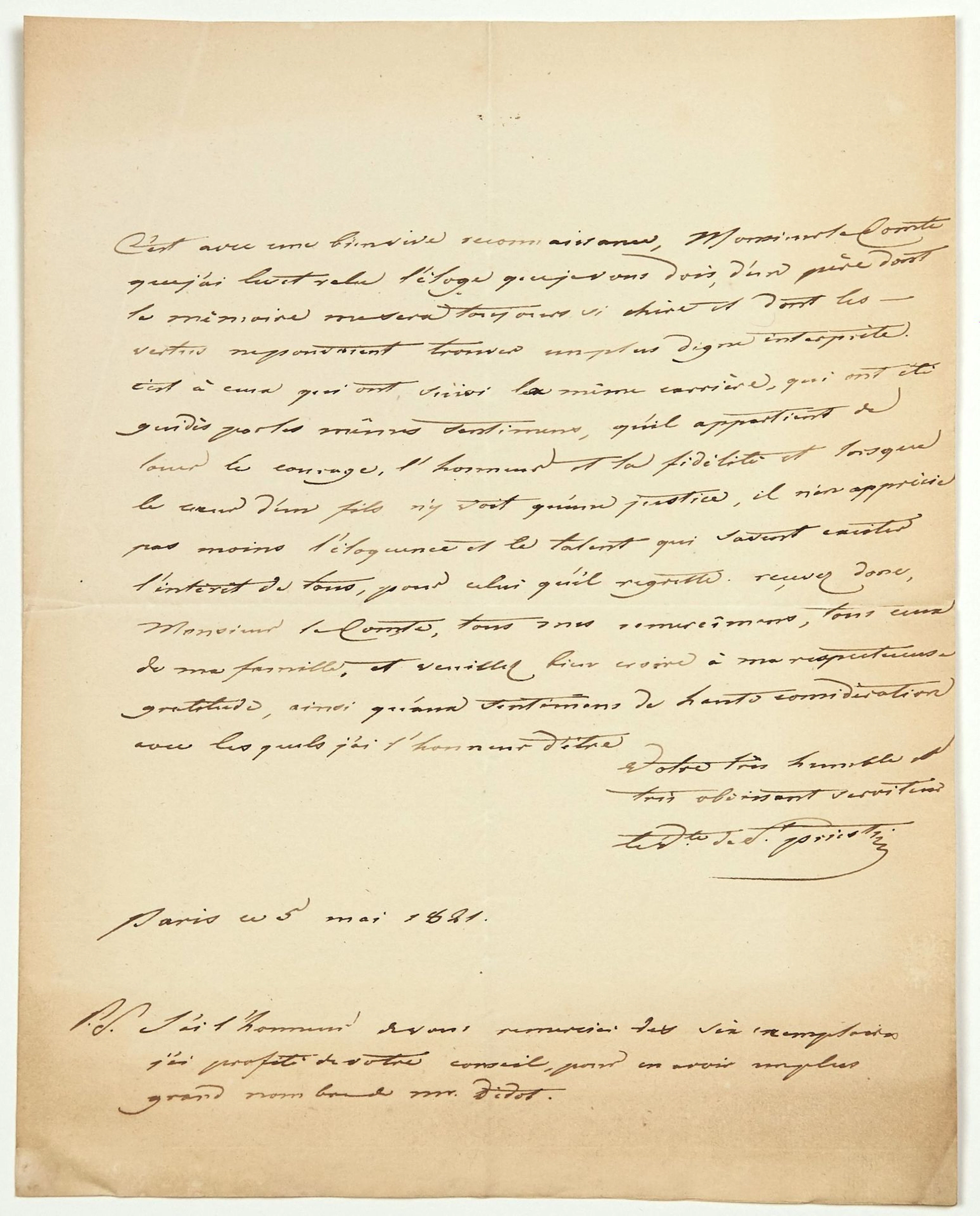Vicomte de SAINT-PRIEST (Emmanuel Louis Marie GUIGNARD), Gen - Lot 443