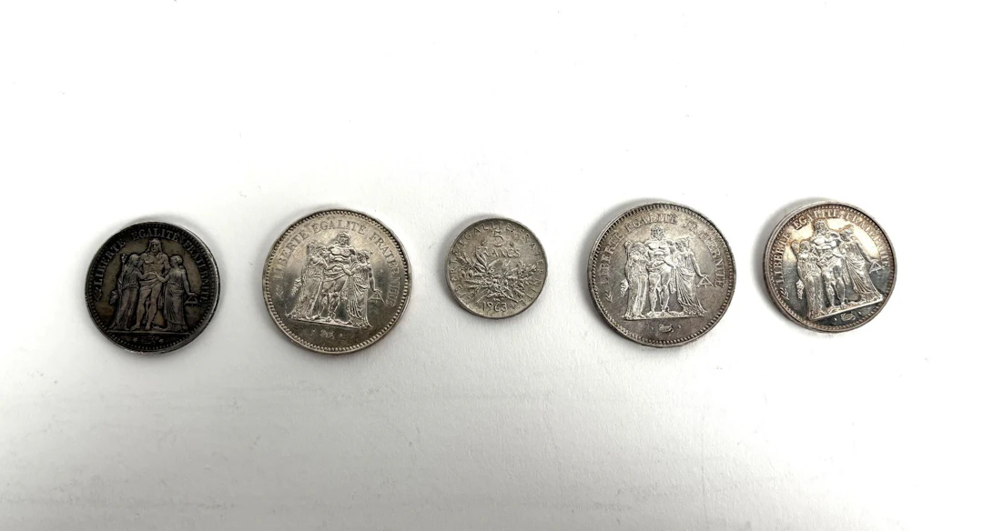 Set of silver coins consisting of: - Lot 157