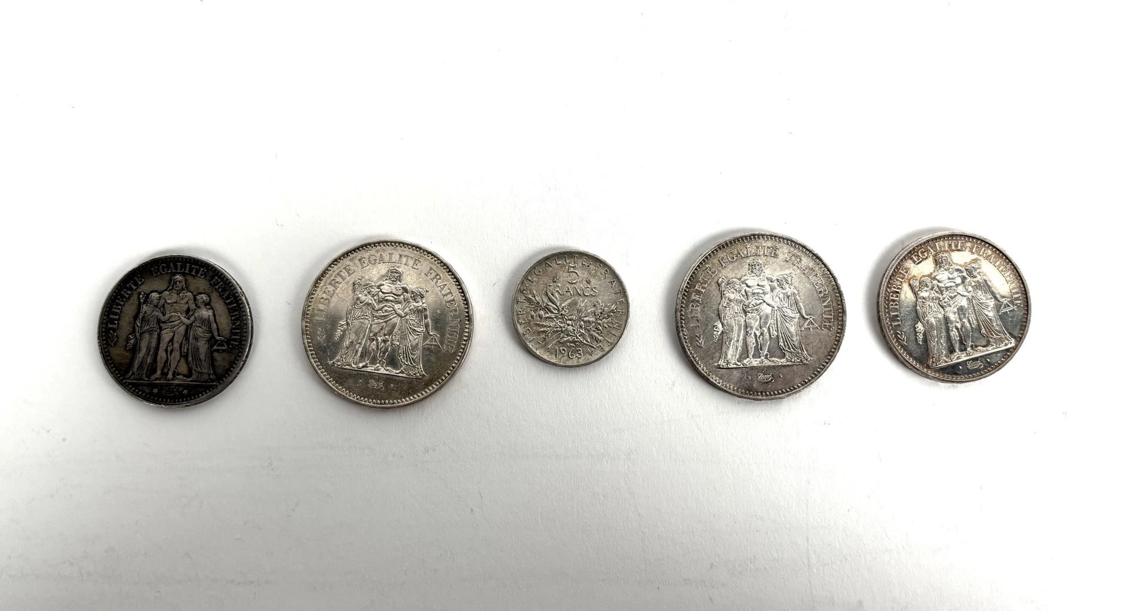 Set of silver coins consisting of: - Lot 157