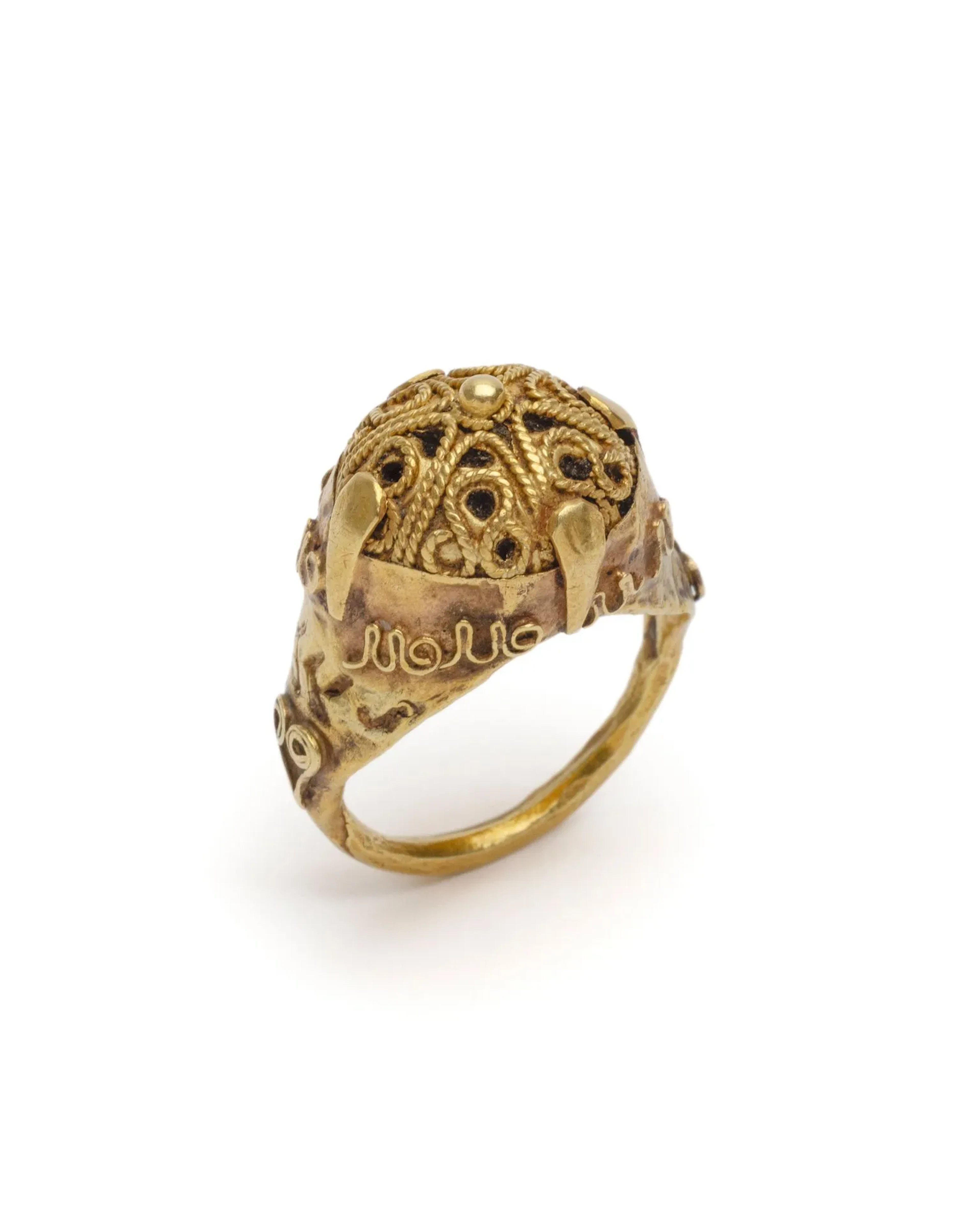 Fatimid gold filigree ring - Lot 8