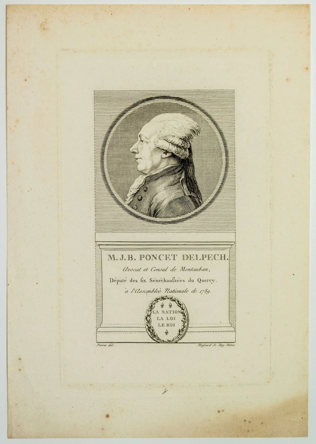 Jean Baptiste PONCET DELPECH, Lawyer and Consul of MONTAUBAN - Lot 174