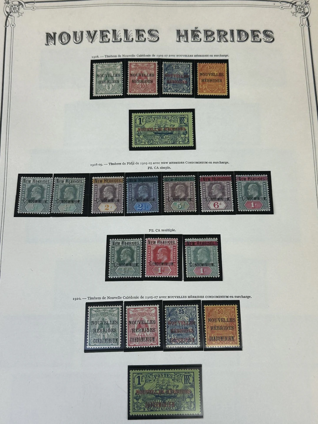 French Colonies - New Hebrides: Set of New Hebrides stamps, - Lot 30