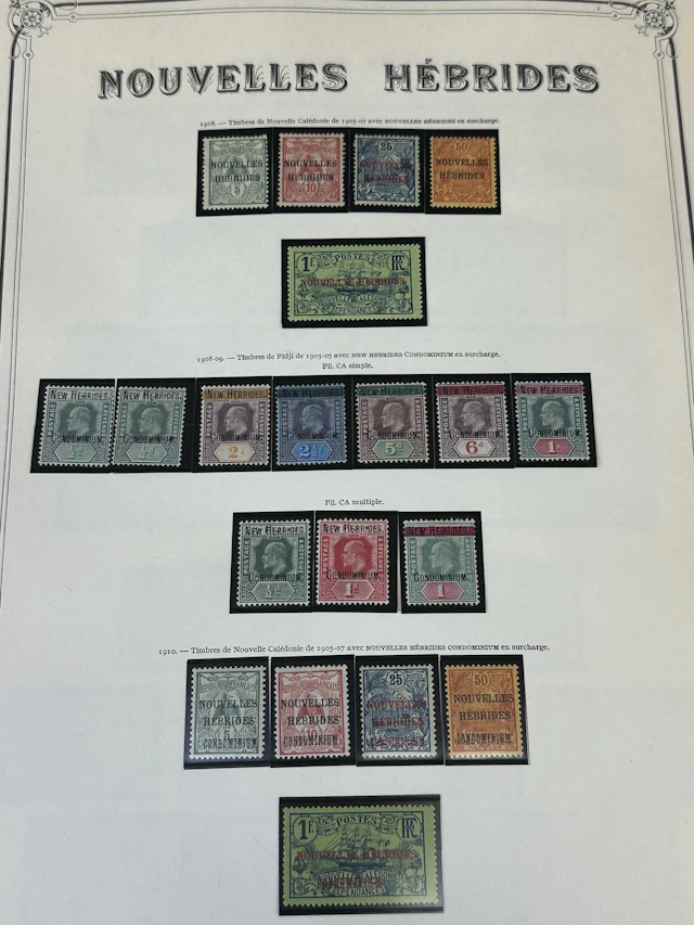 French Colonies - New Hebrides: Set of New Hebrides stamps, - Lot 30