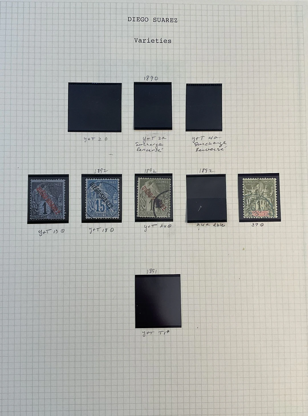 French Colonies - Diego-Suarez: Collection of Diego-Suarez s - Lot 16