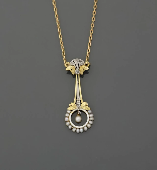 An 18k gold (750) chain necklace with a forçat link design, - Lot 165