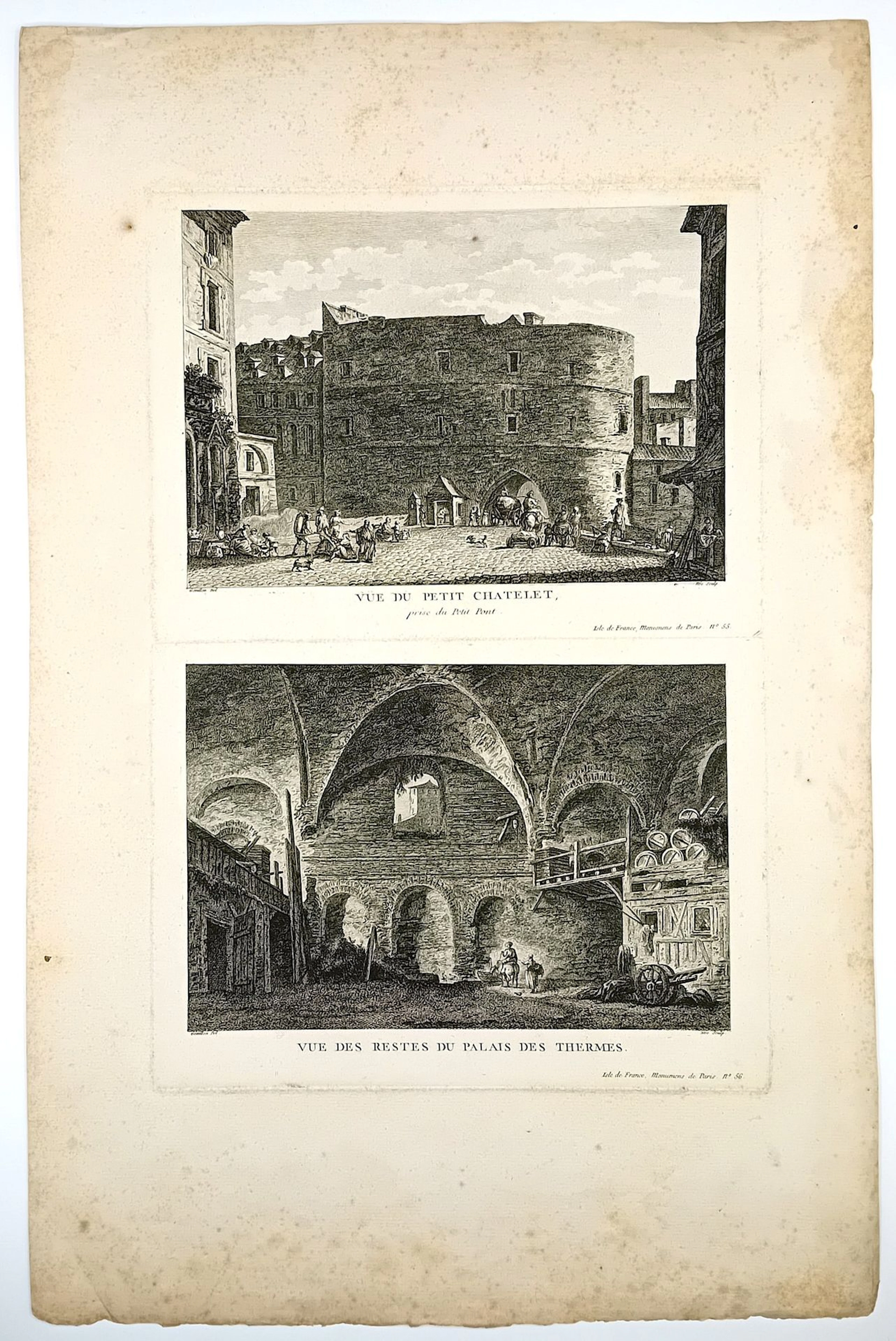 PARIS. “View of the PETIT CHATELET, taken from the small bri - Lot 110