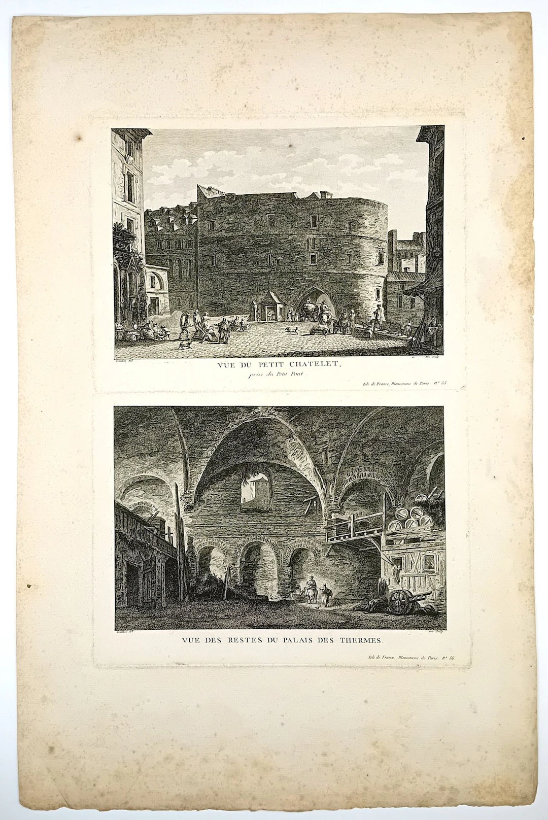 PARIS. “View of the PETIT CHATELET, taken from the small bri - Lot 110