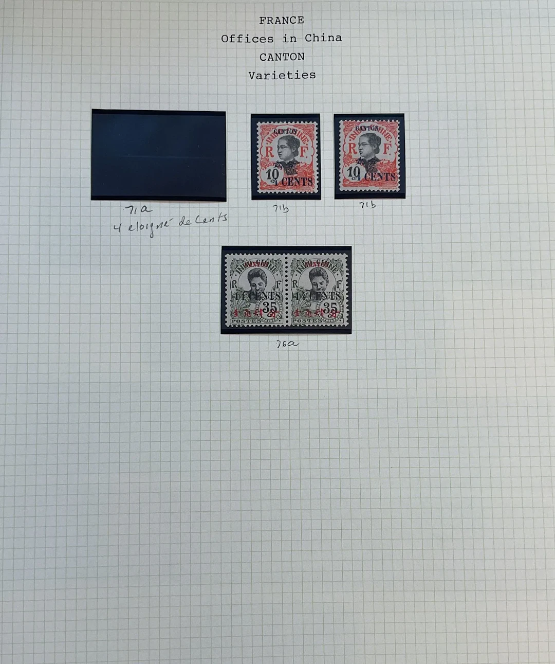 French Colonies - Canton: Collection of Canton stamps featur - Lot 11